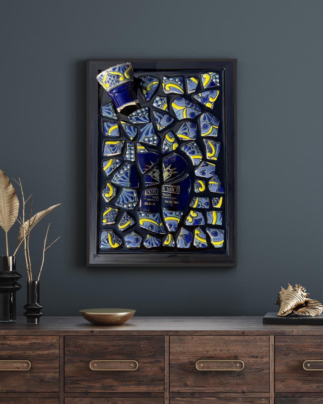 Tequila Broken Bottle Art