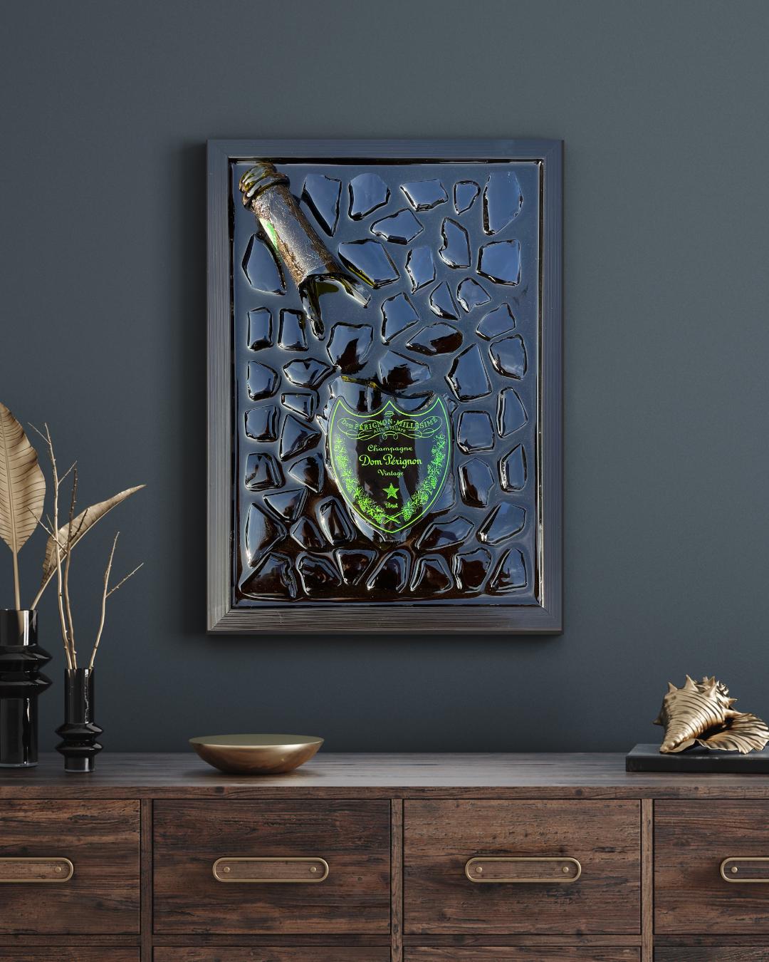 Shield Green Luminous Broken Bottle Art