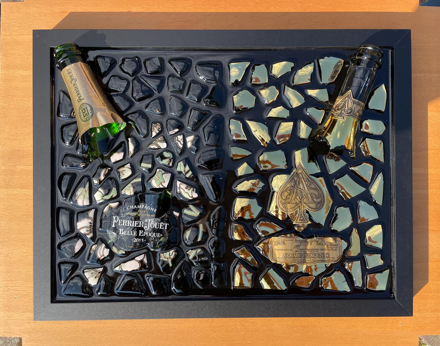 Green Flower 2015 x Chrome Gold Broken Bottle Art