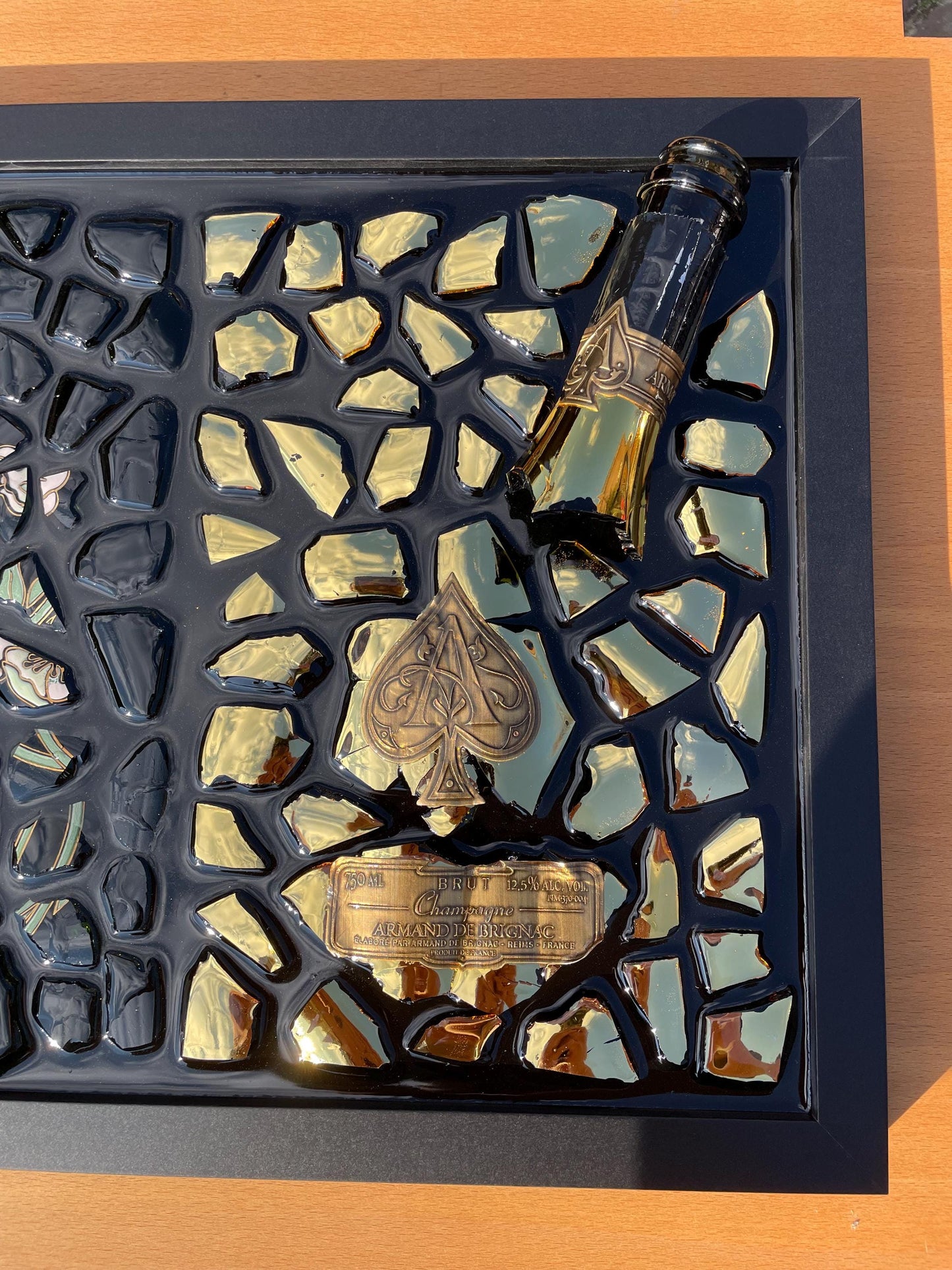 Green Flower 2015 x Chrome Gold Broken Bottle Art