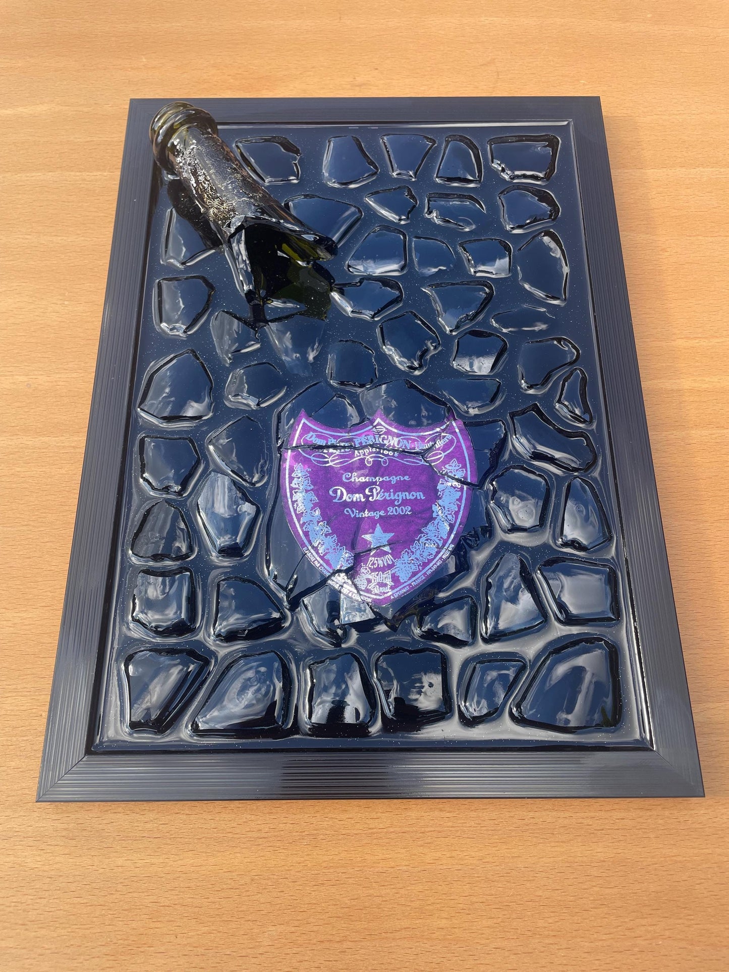 Broken Bottle Art| Pérignon Purple 2002 Andy Warhol | Limited Edition | Epoxy Art | Gift for Him | Resin Art