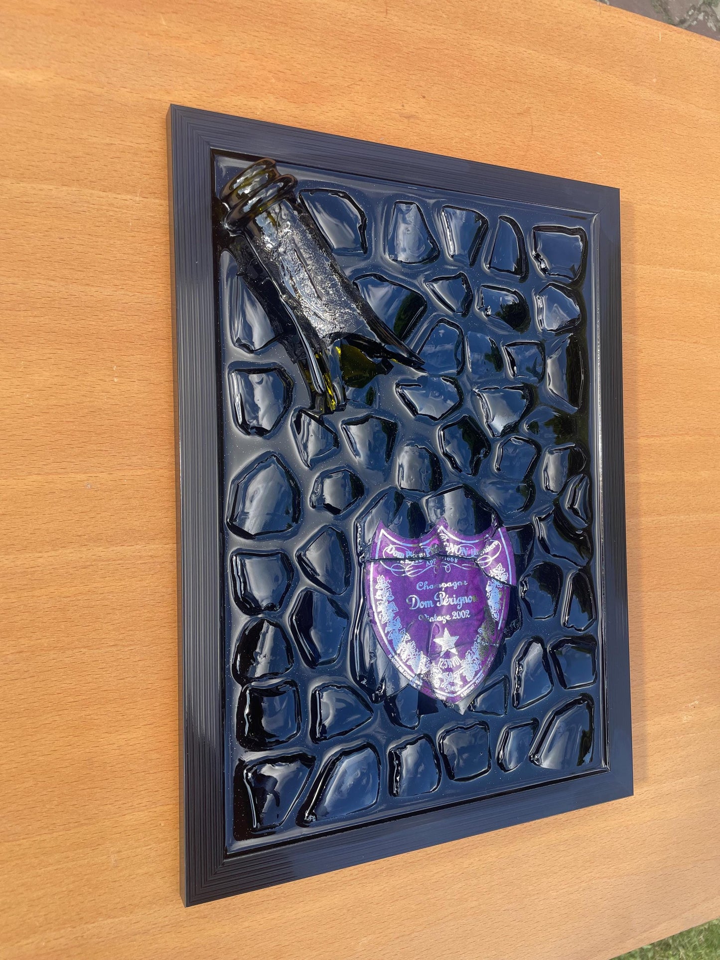 Broken Bottle Art| Pérignon Purple 2002 Andy Warhol | Limited Edition | Epoxy Art | Gift for Him | Resin Art