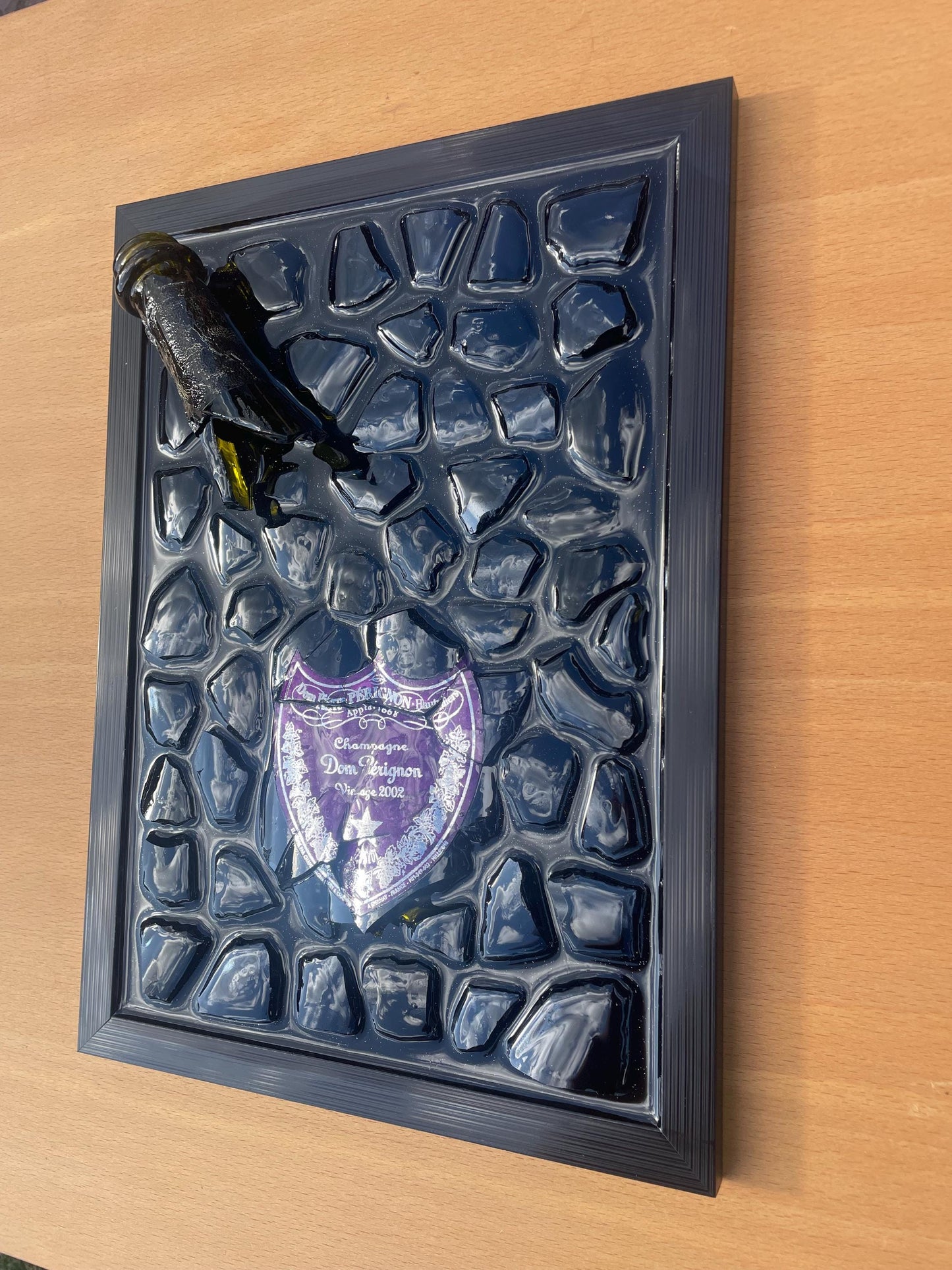 Broken Bottle Art| Pérignon Purple 2002 Andy Warhol | Limited Edition | Epoxy Art | Gift for Him | Resin Art