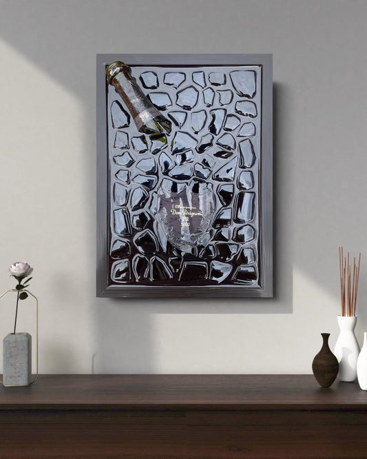 Broken Bottle Art P2 Pérignon 2000 Champagne Bottle Luxury Epoxy Resin Art Epoxy Painting Resinart Gift for Him