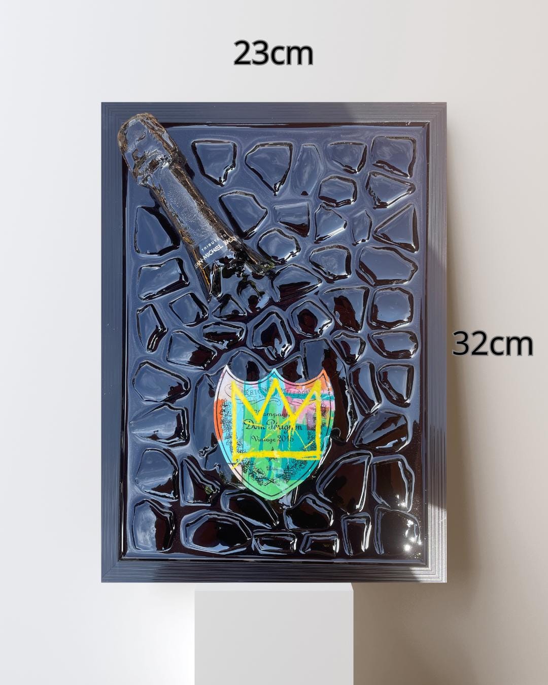 Broken Bottle Art Epoxy Artwork By Michel Basquiat Stylish Abstract Decor for Living Room Gift Idea