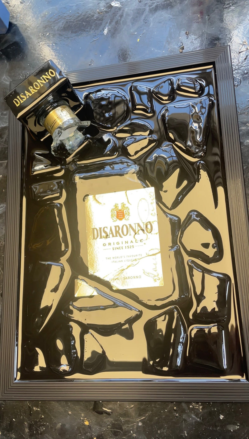 Pouring the artwork