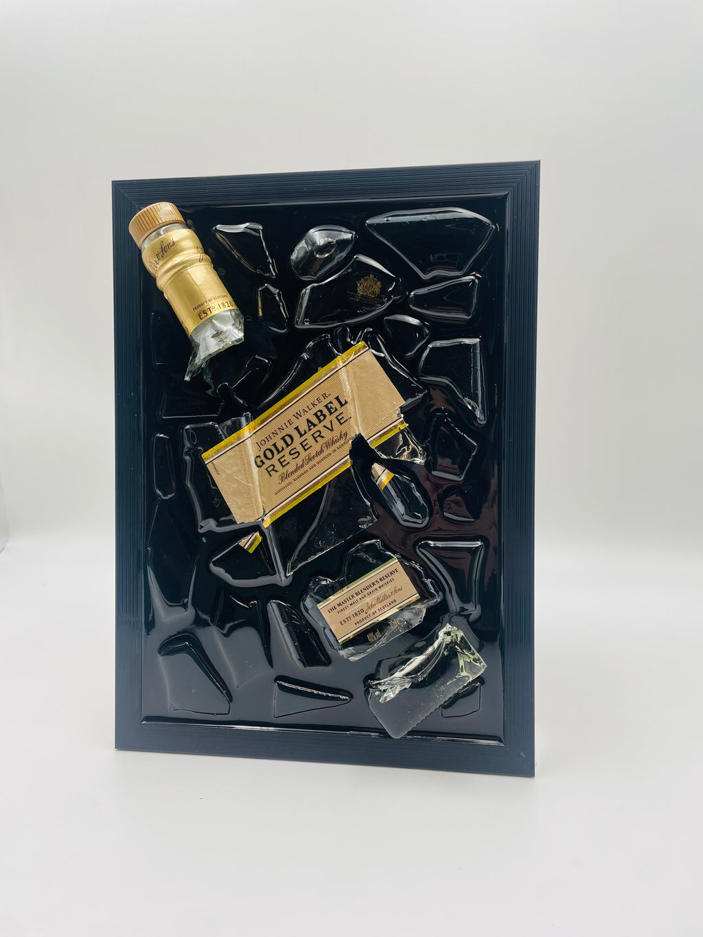 Johnnie Walker Gold Label Broken Bottle Art