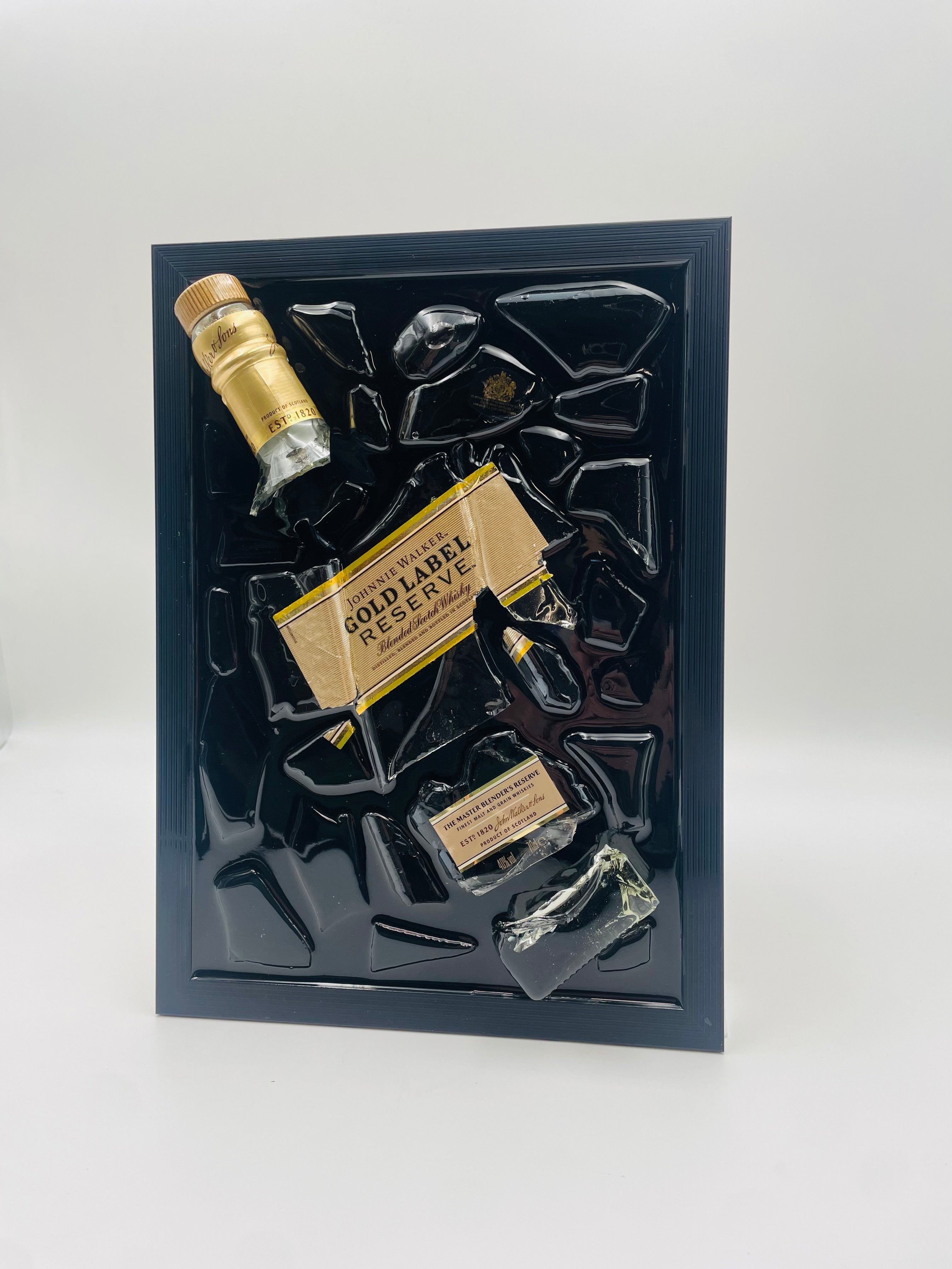 Johnnie Walker Gold Label Broken Bottle Art