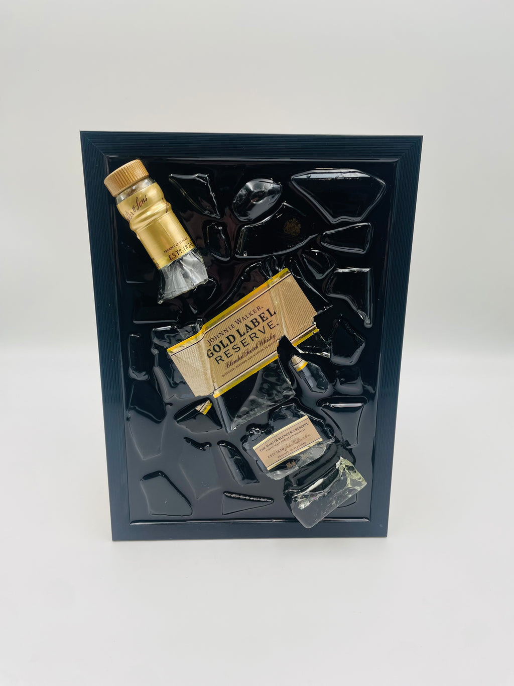 Johnnie Walker Gold Label Broken Bottle Art