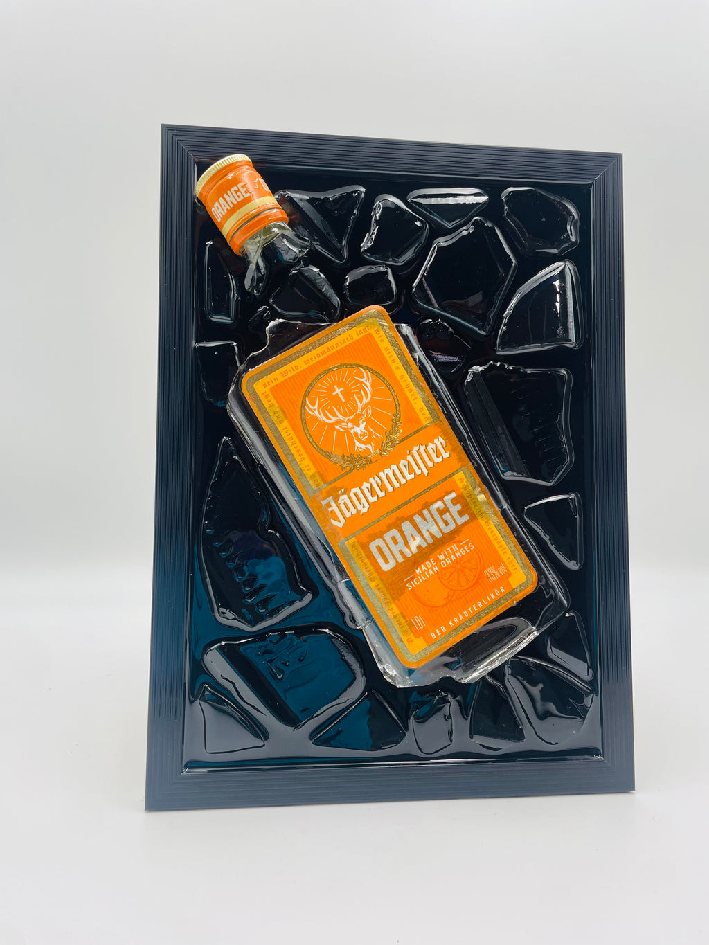 Jägermeister Orange Broken Bottle Art