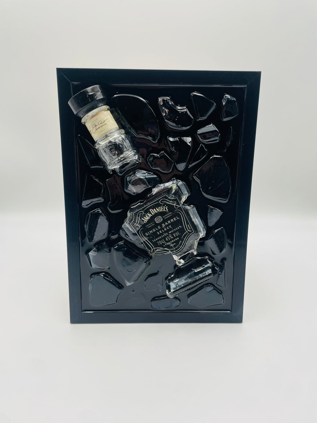 Jack Daniels Single Barrel Broken Bottle Art