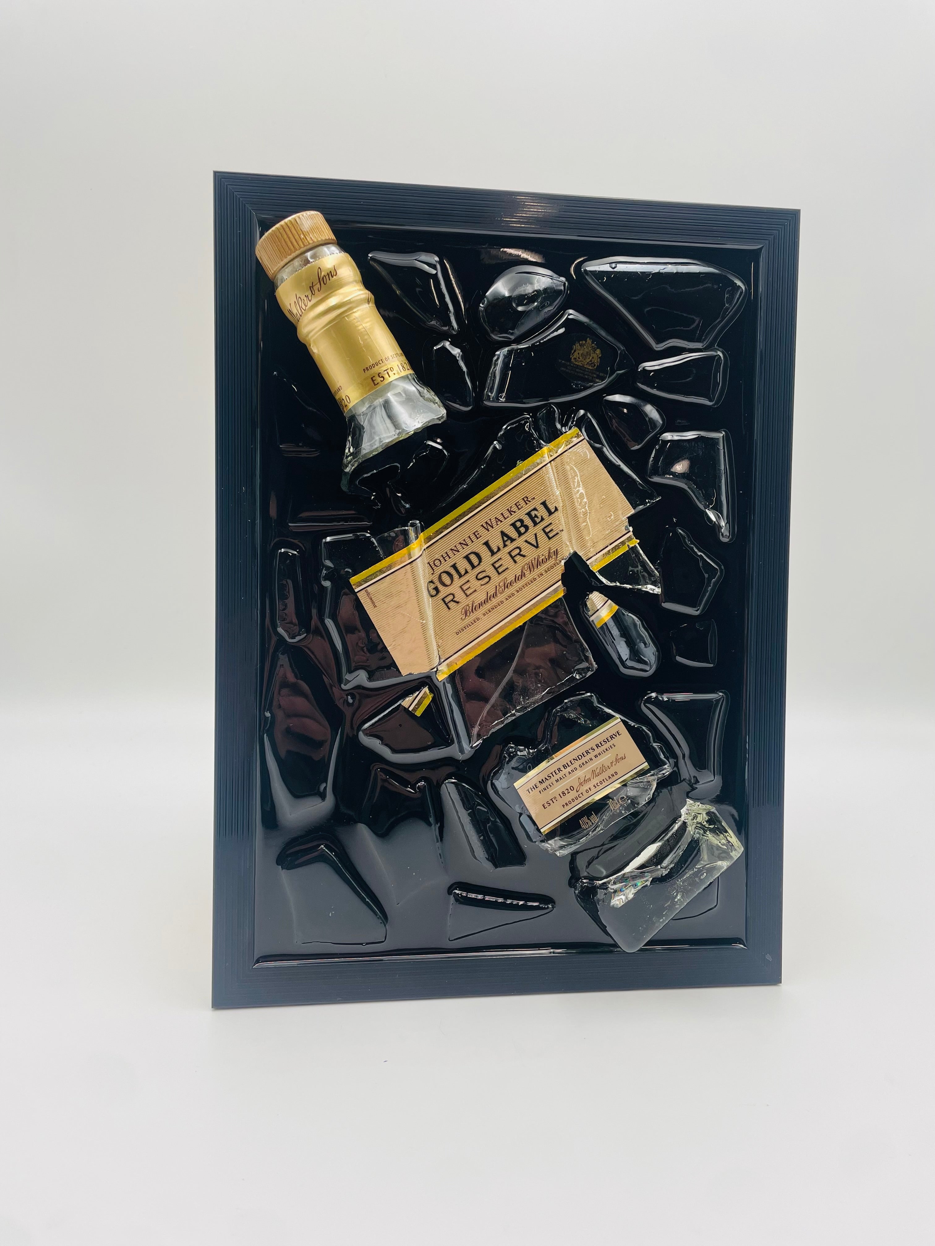 Johnnie Walker Gold Label Broken Bottle Art
