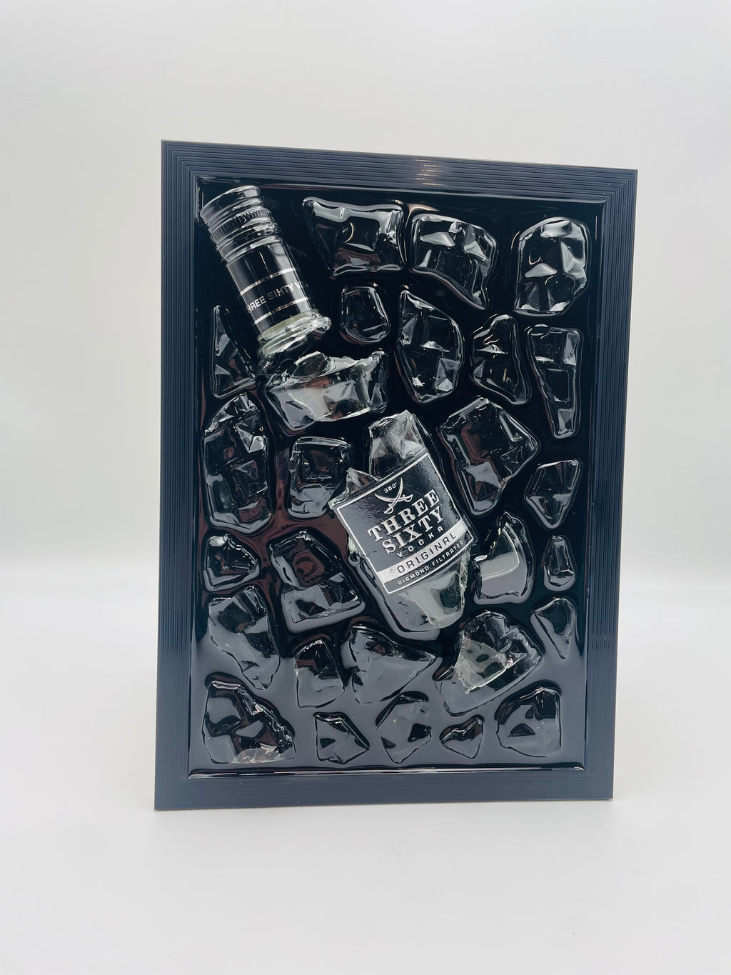 Three Sixty Vodka Broken Bottle Art