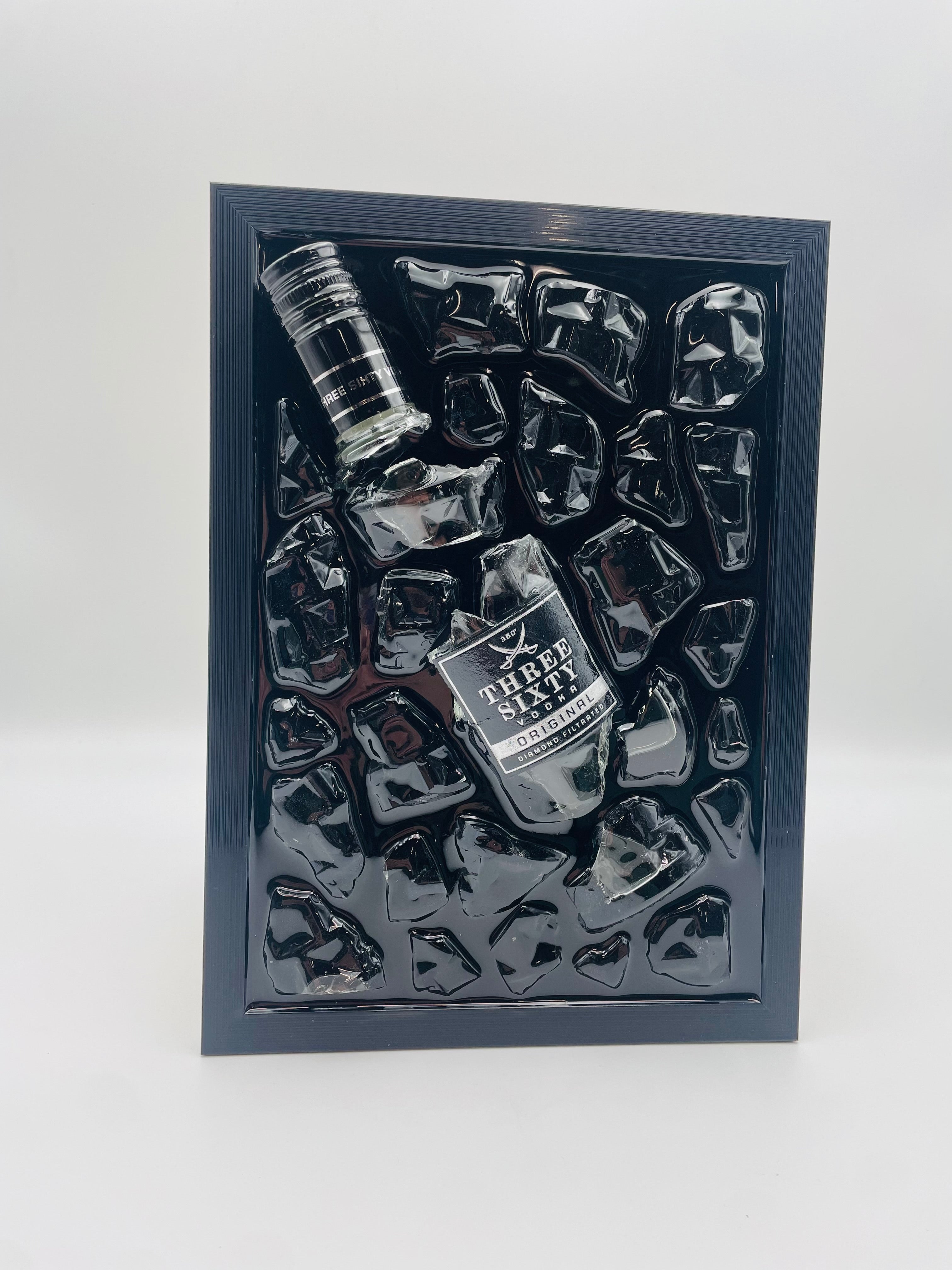 Three Sixty Vodka Broken Bottle Art