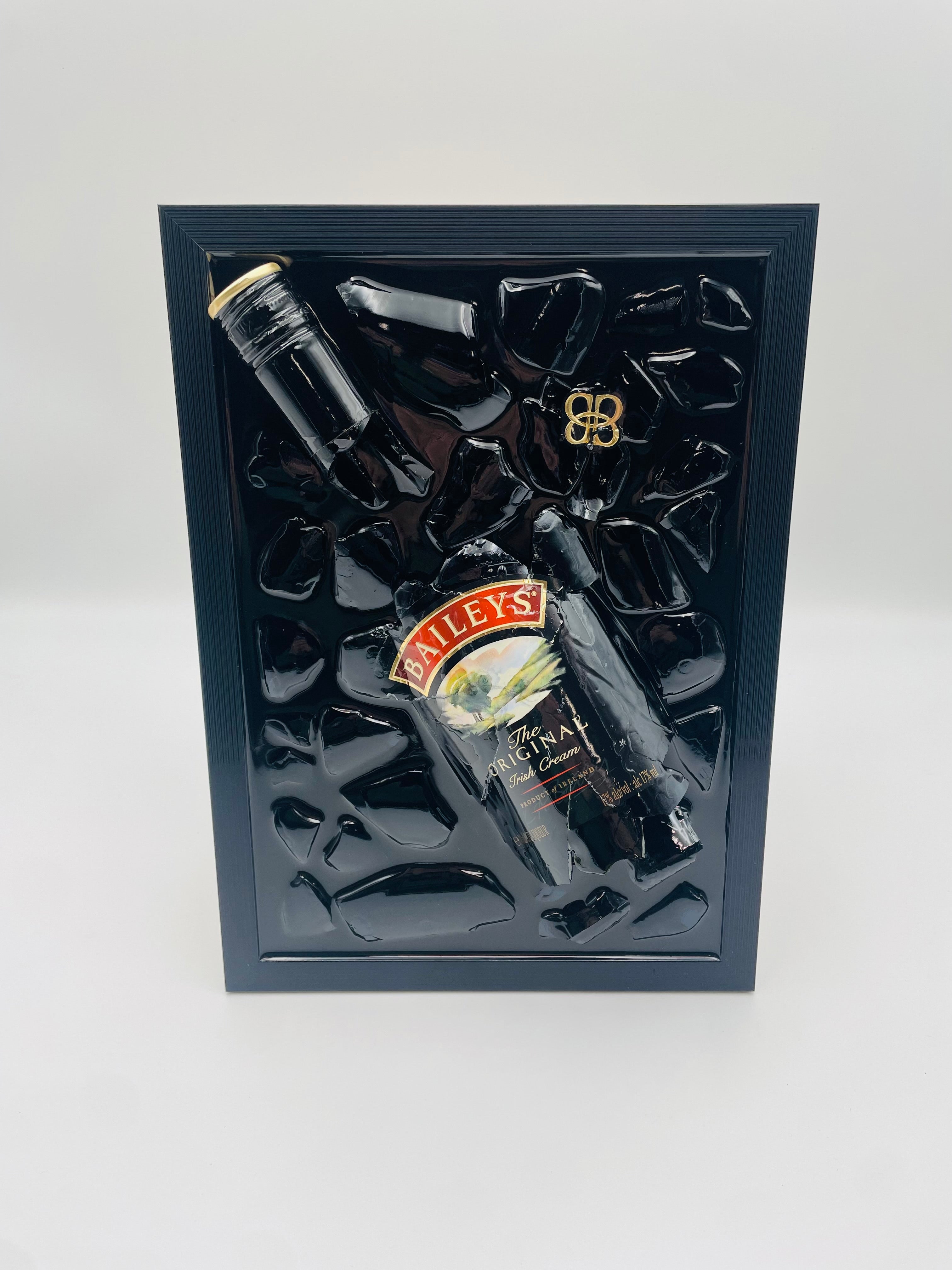 Baileys Broken Bottle Art Epoxy Resin