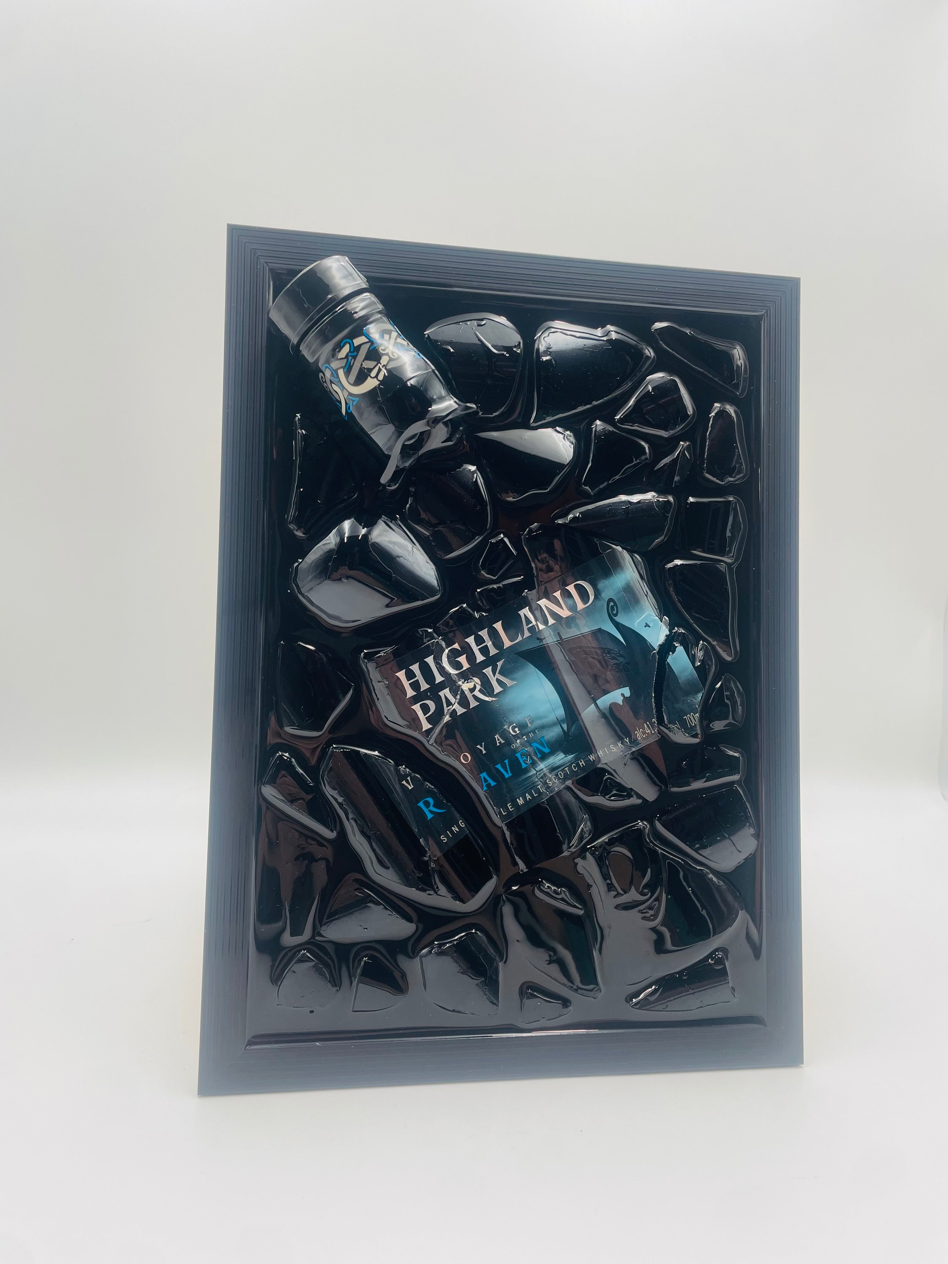 Highland Whiskey Broken Bottle Art