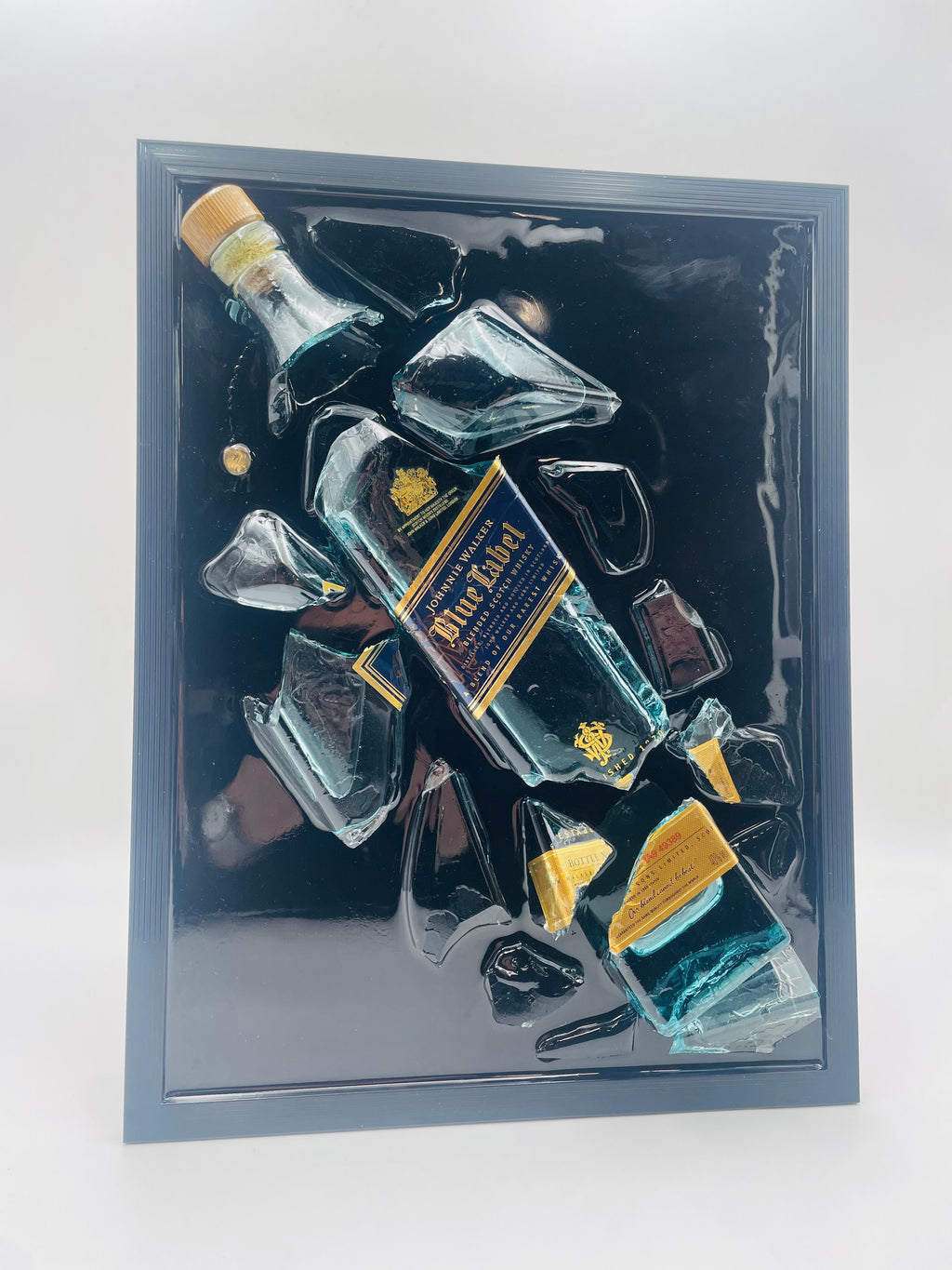Johnnie Walker Blue Label Broken Bottle Art