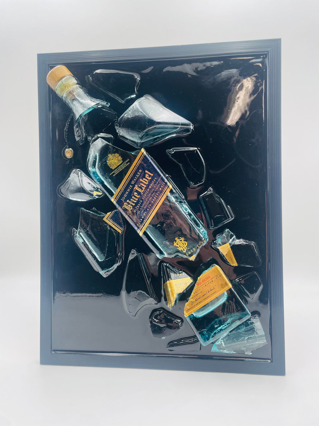 Johnnie Walker Blue Label Broken Bottle Art