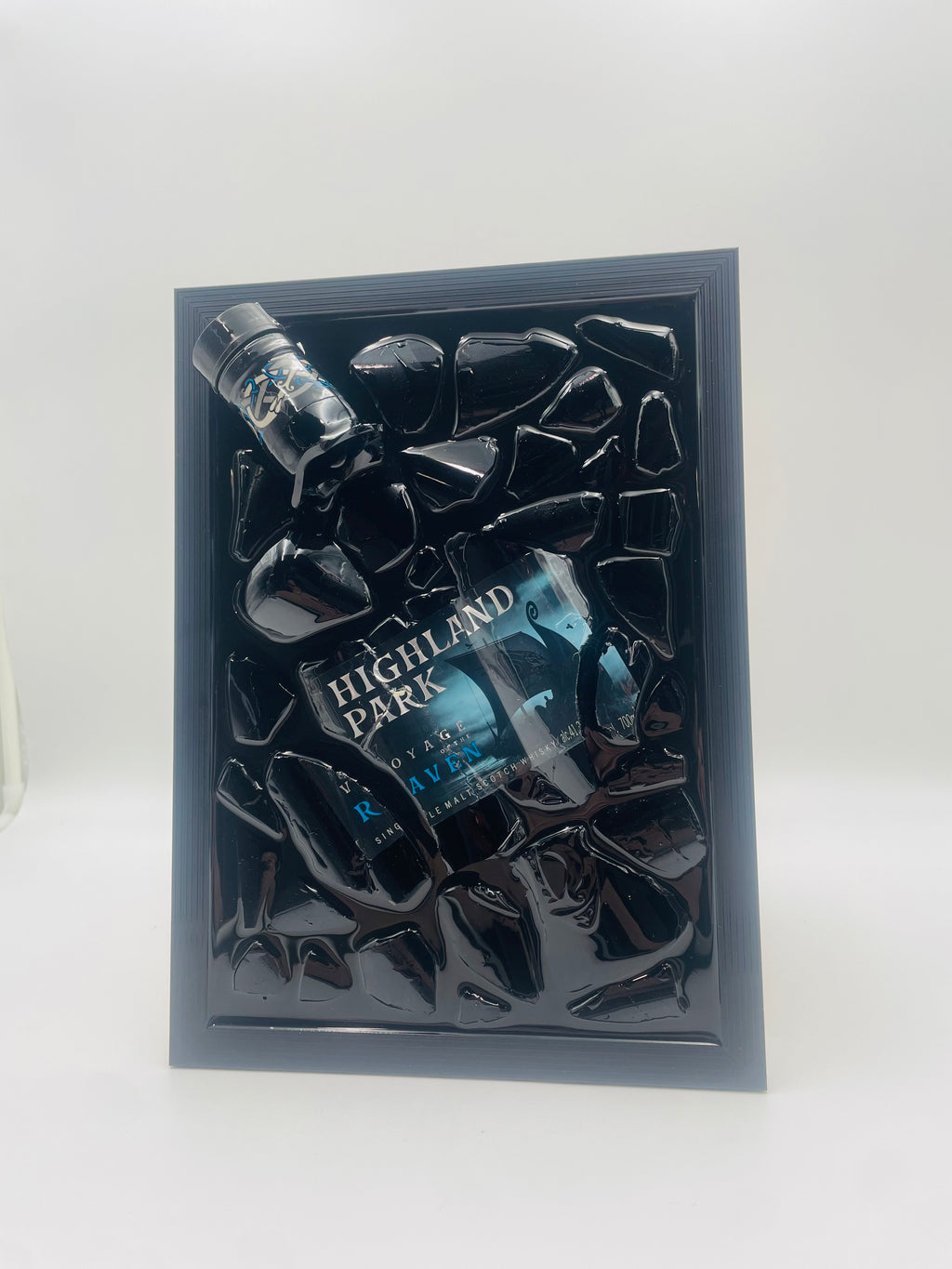 Highland Whiskey Broken Bottle Art