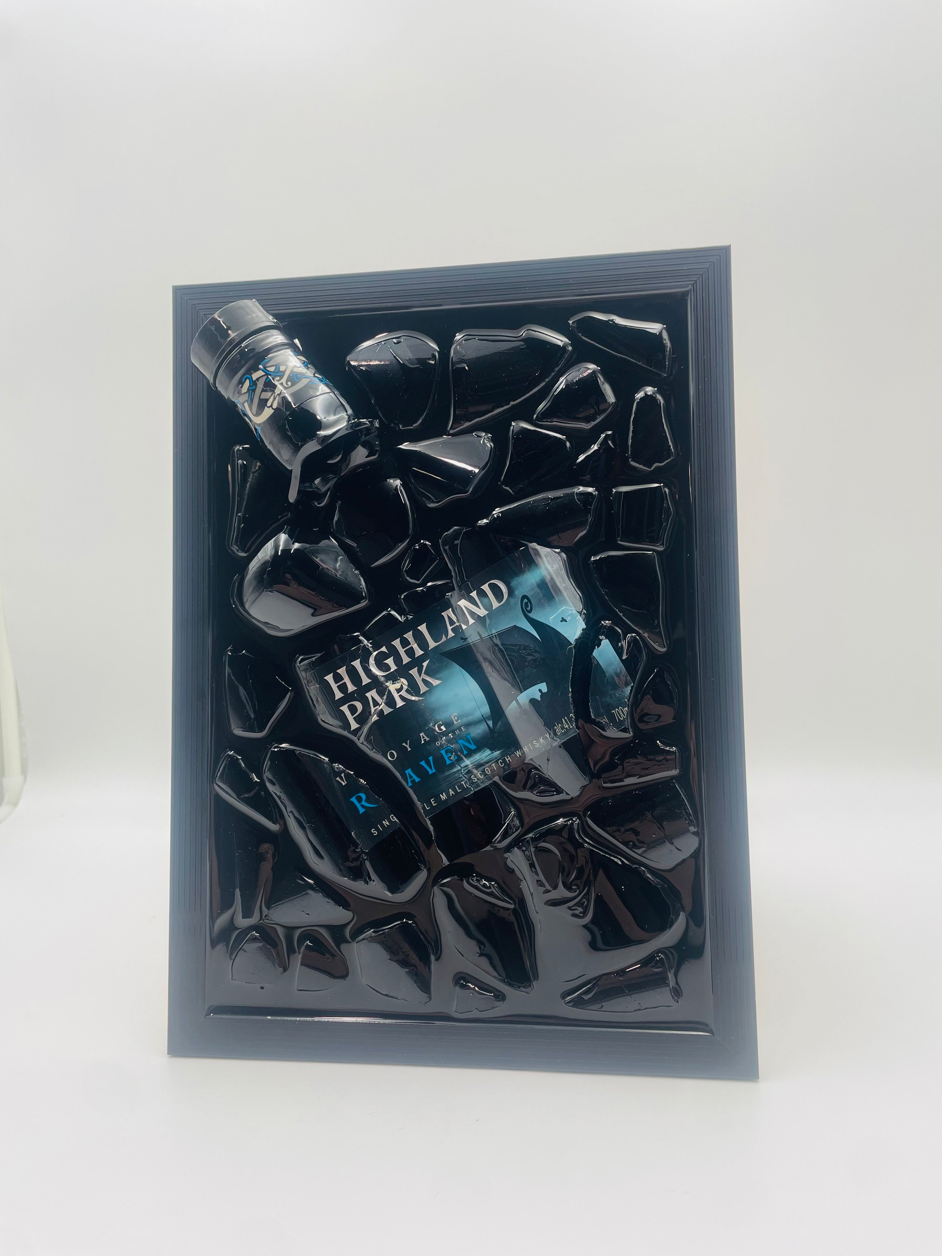 Highland Whiskey Broken Bottle Art