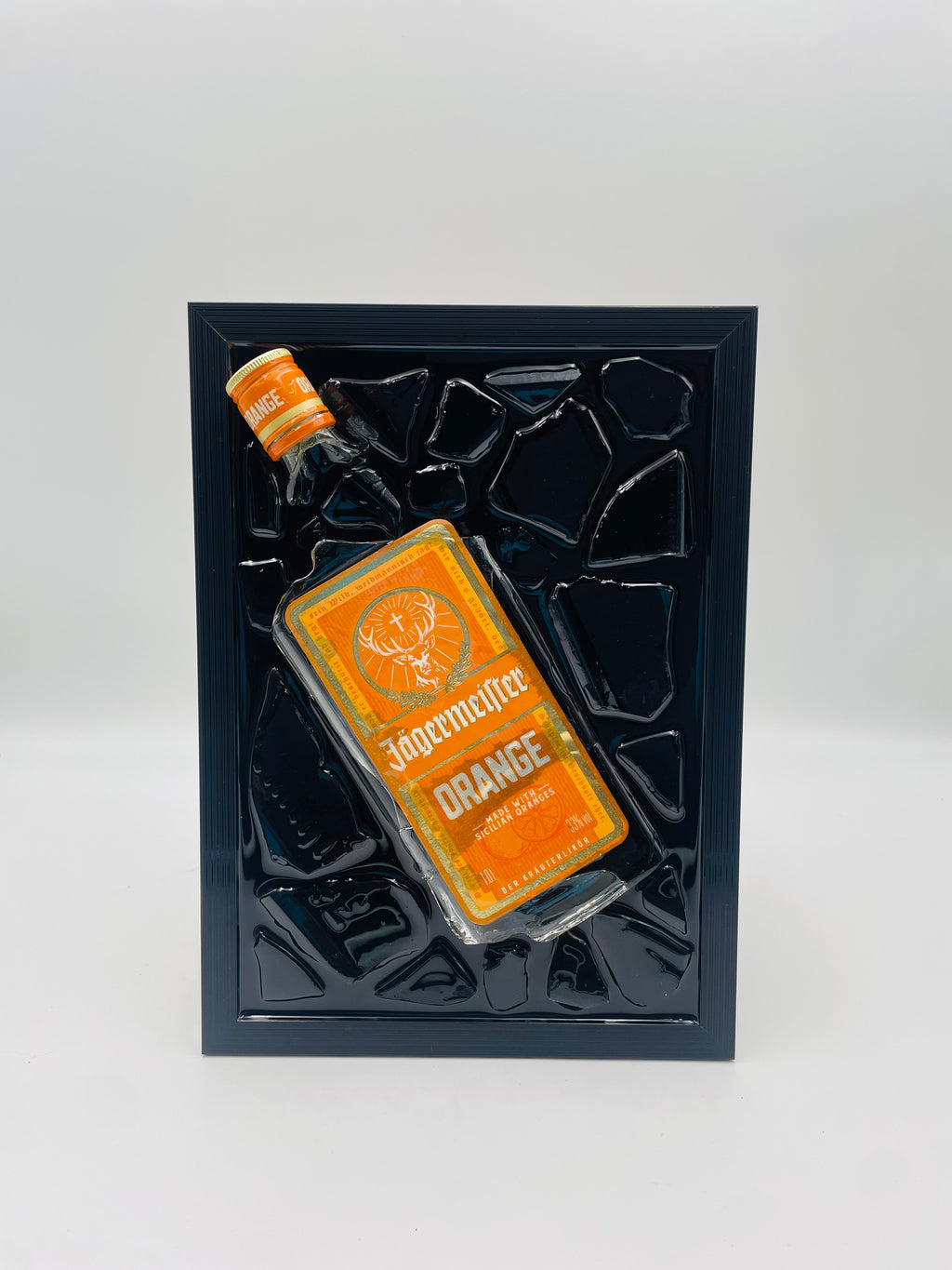 Jägermeister Orange Broken Bottle Art