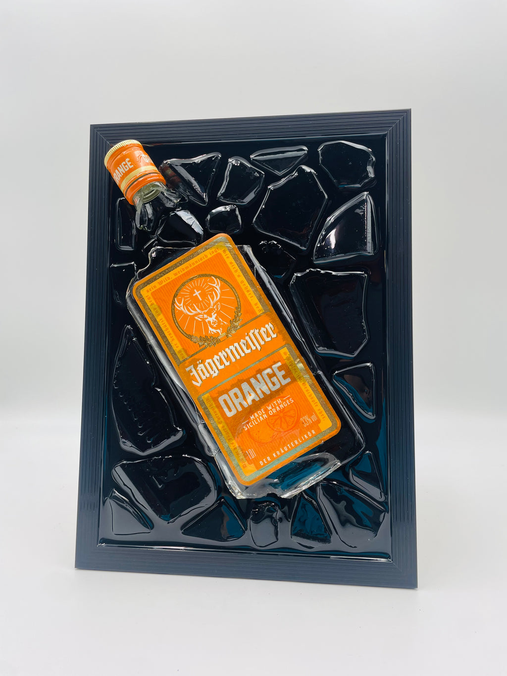 Jägermeister Orange Broken Bottle Art
