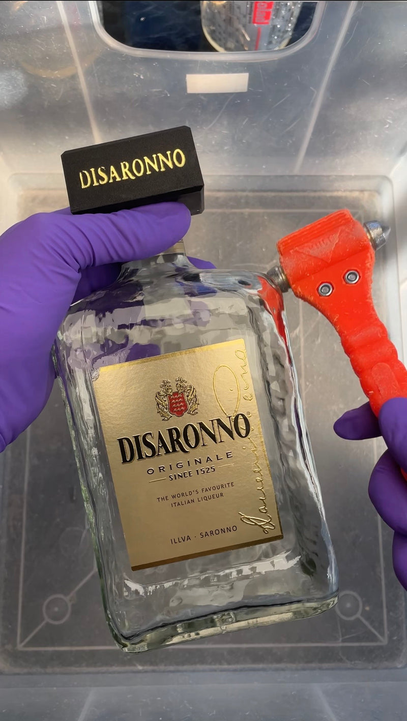 Smashing the iconic bottle