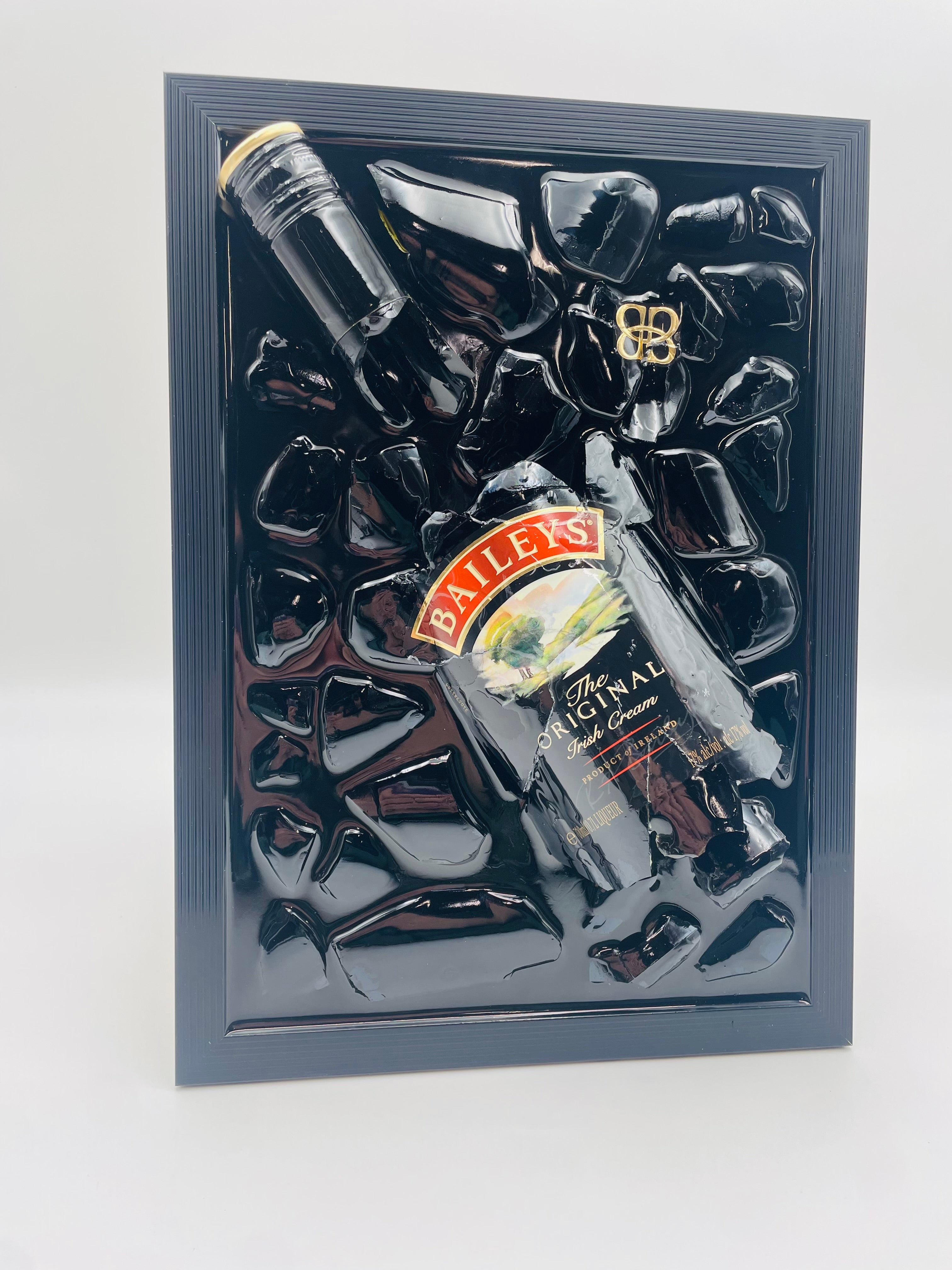 Baileys Broken Bottle Art Epoxy Resin