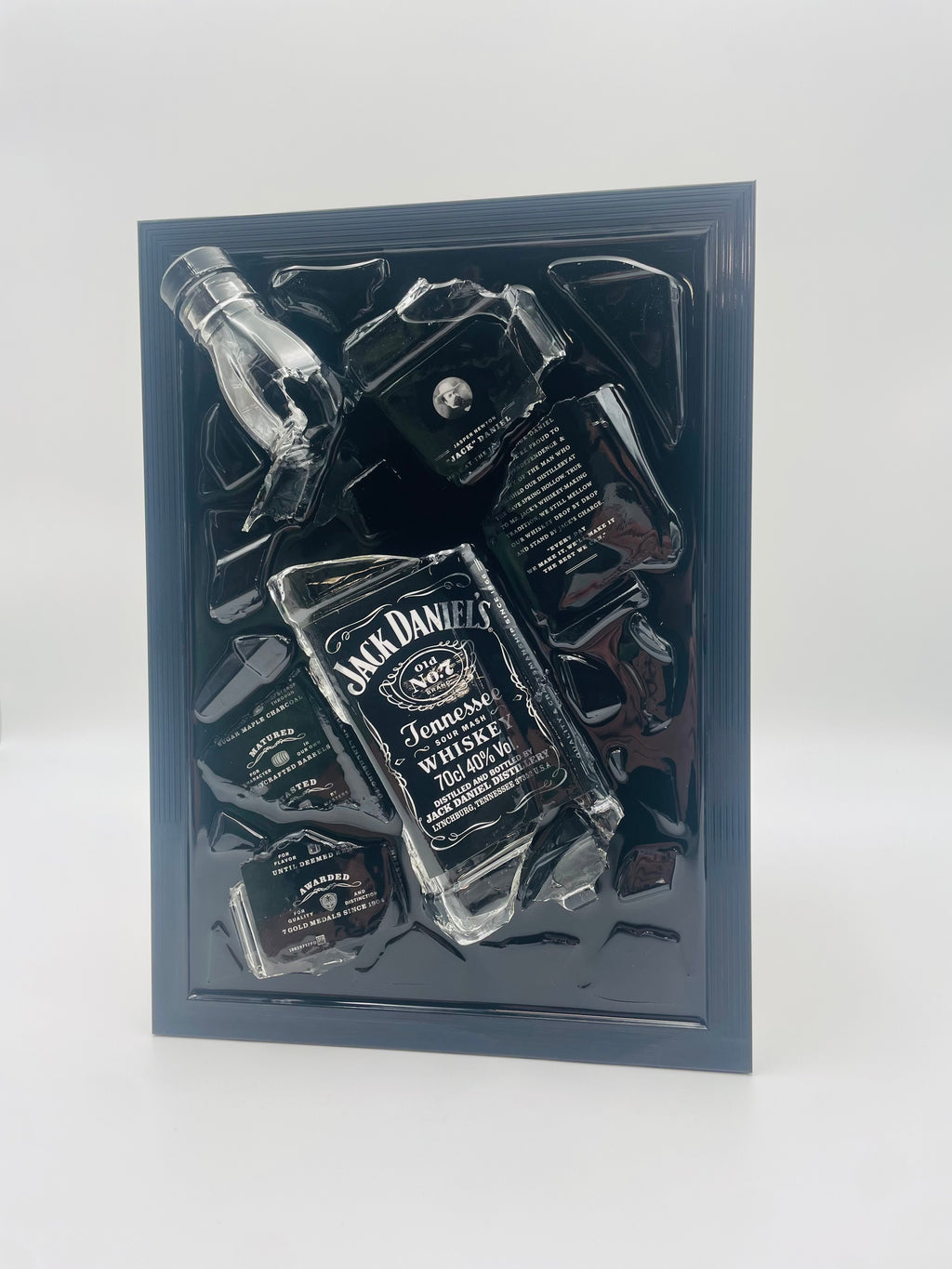 Jack Daniels Broken Bottle Art