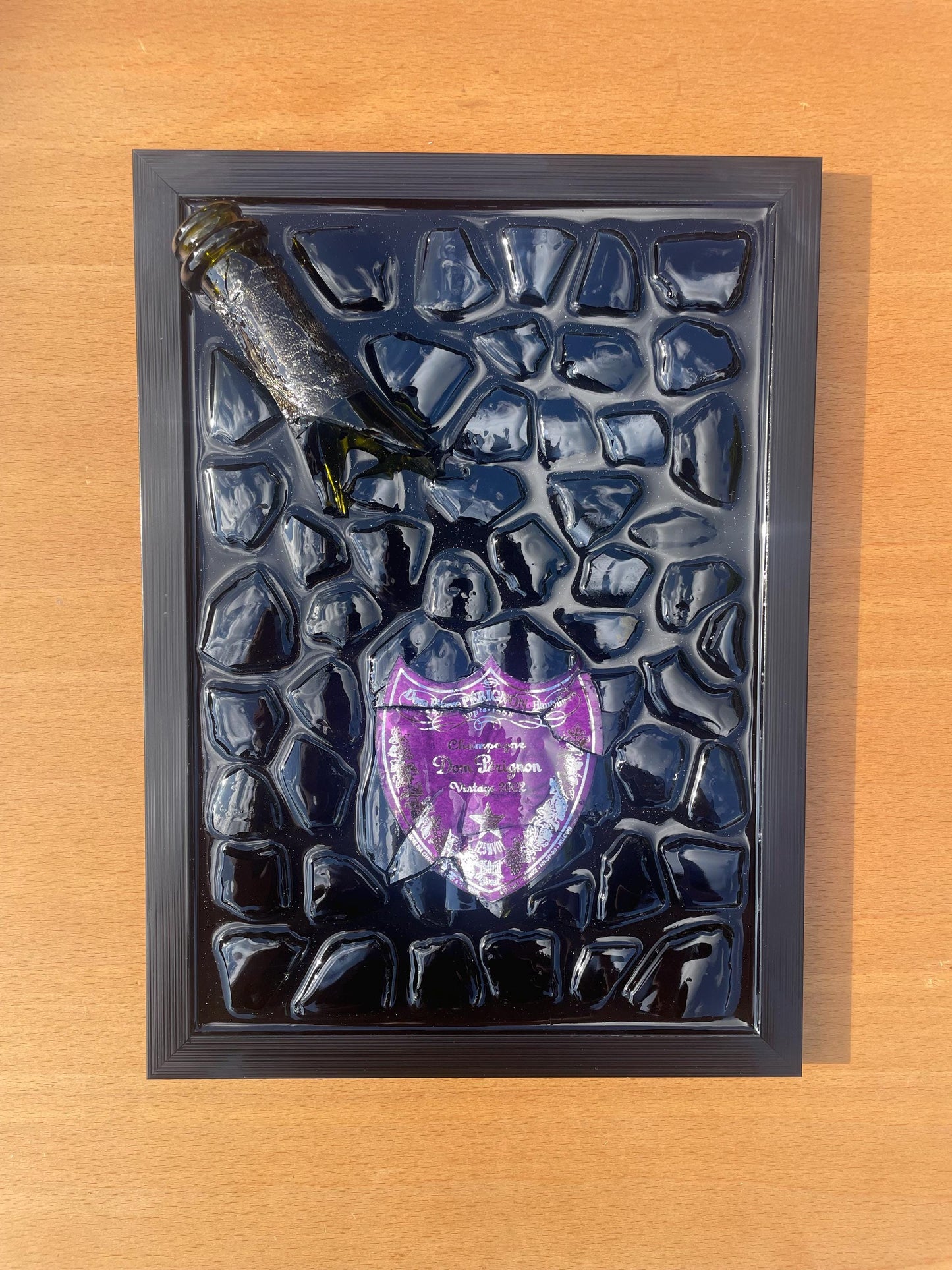 Broken Bottle Art| Pérignon Purple 2002 Andy Warhol | Limited Edition | Epoxy Art | Gift for Him | Resin Art