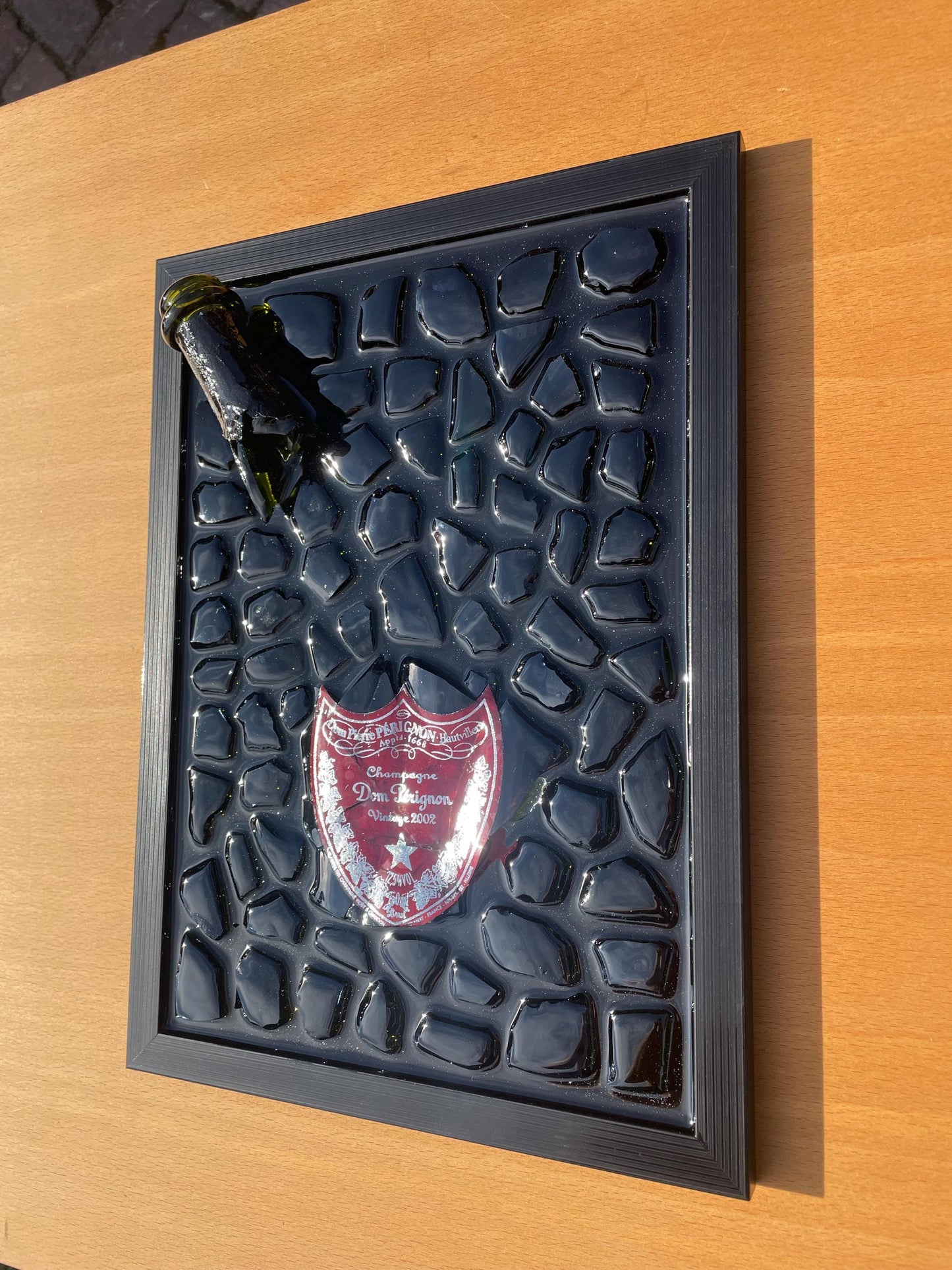 Broken Bottle Artwork | Pérignon Pink 2002 Andy Warhol | Limited Edition | Luxury Home Decor | Unique Artwork | Gift for Him