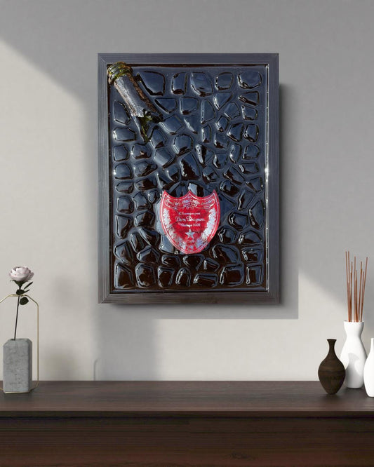 Broken Bottle Artwork | Pérignon Pink 2002 Andy Warhol | Limited Edition | Luxury Home Decor | Unique Artwork | Gift for Him
