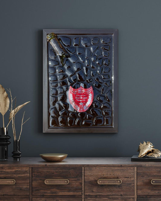 Broken Bottle Artwork | Pérignon Pink 2002 Andy Warhol | Limited Edition | Luxury Home Decor | Unique Artwork | Gift for Him