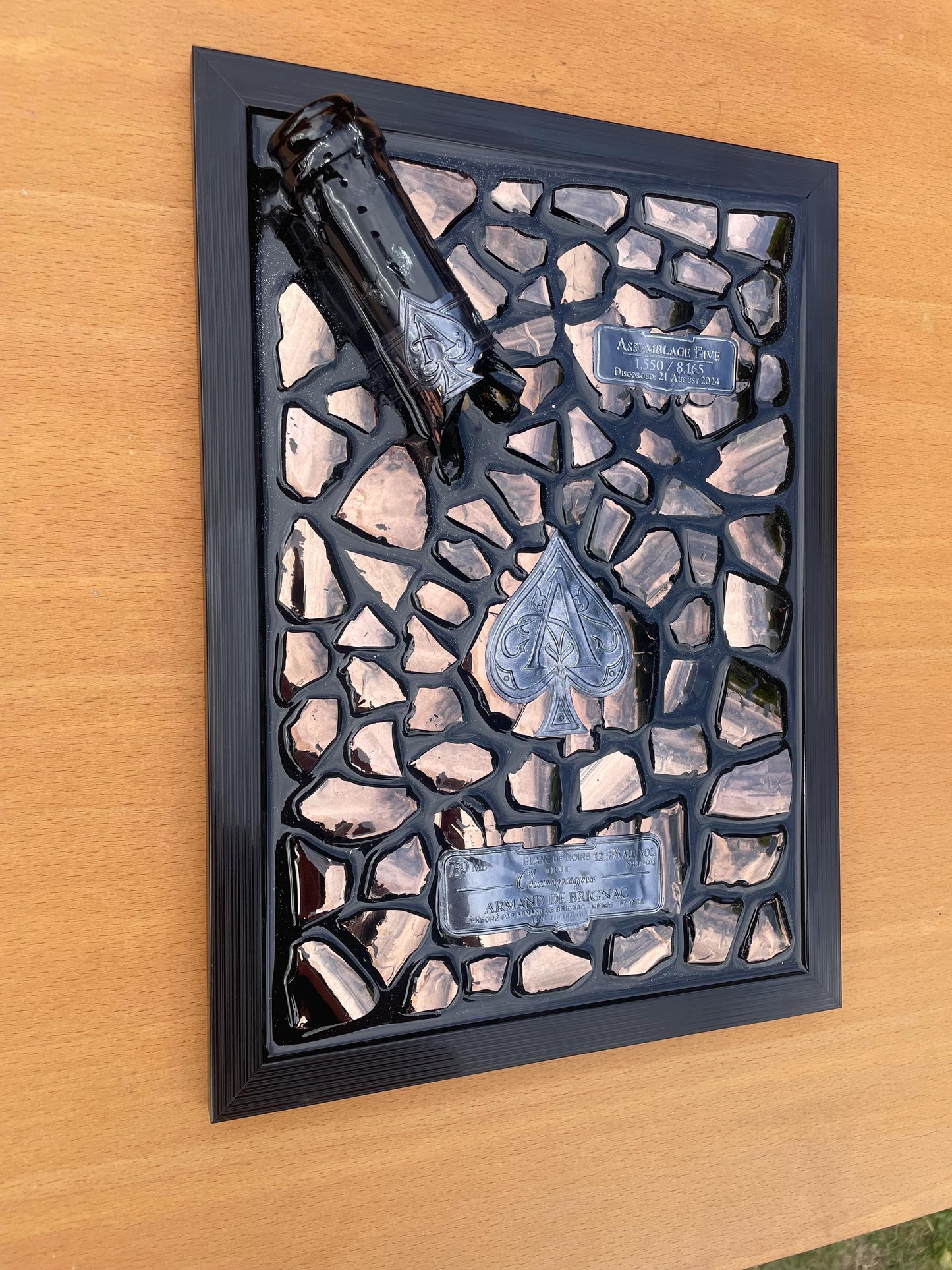 Brignac Limited Edition Broken Bottle Art Epoxy Resin Modern Wall Decor