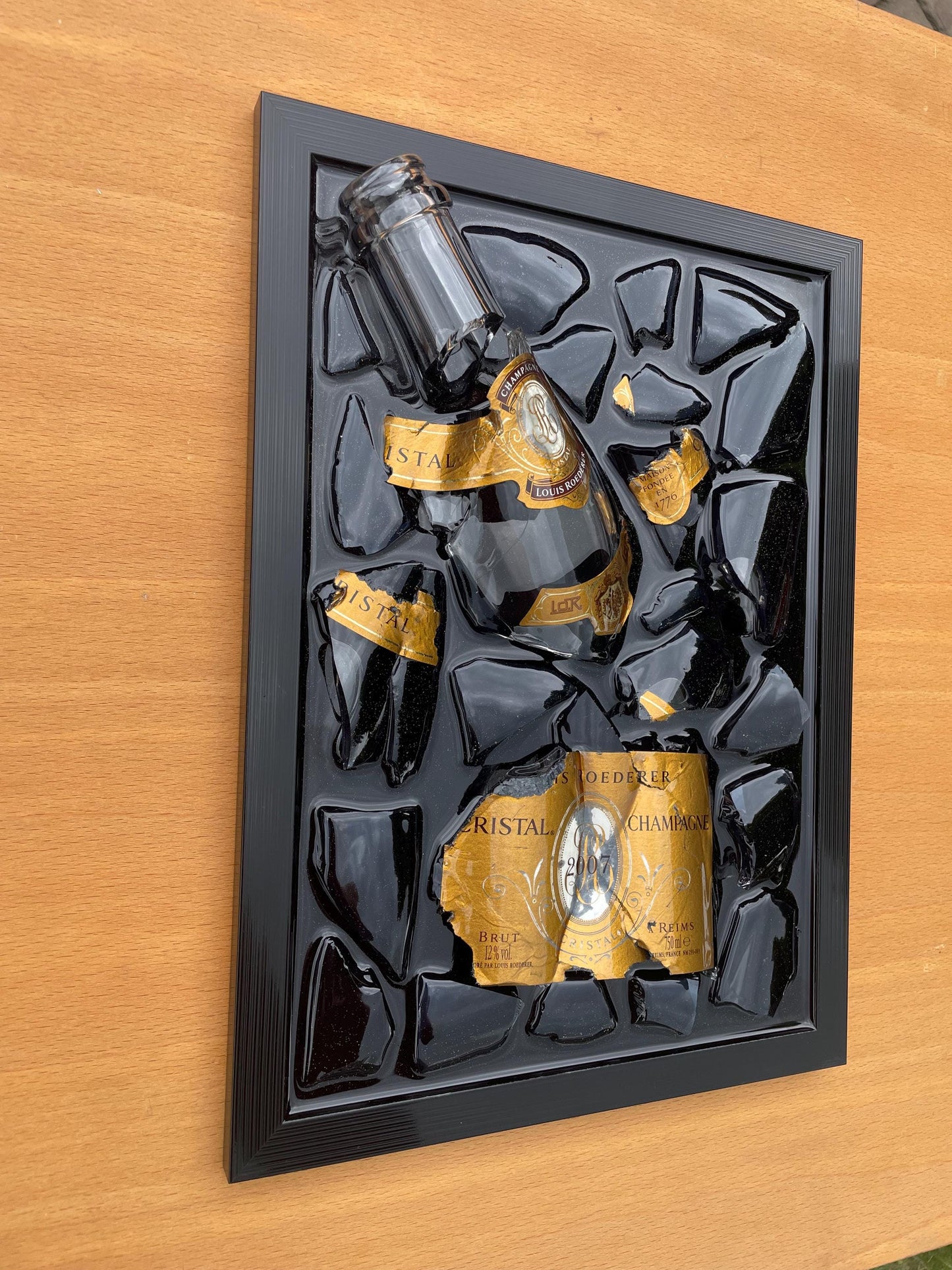 Broken Bottle Art Crystal Champagne Bottle 2007 Resin Artwork Epoxy Resin Epoxy Painting Resinart