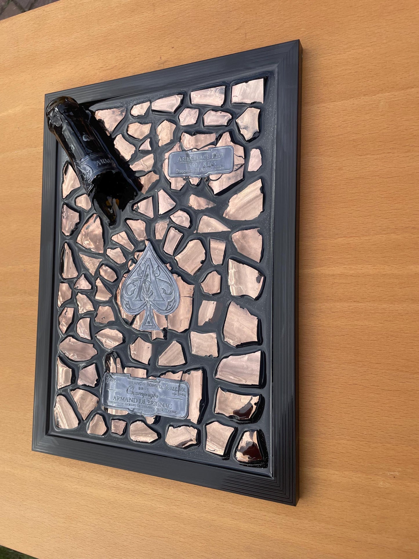 Brignac Limited Edition Broken Bottle Art Epoxy Resin Modern Wall Decor