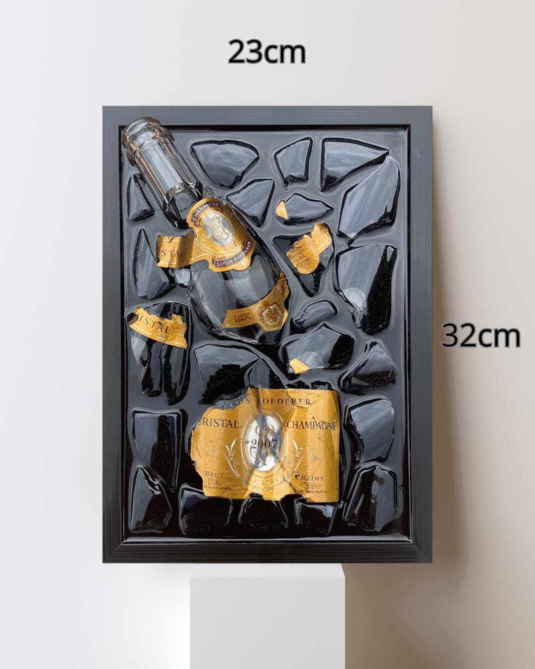 Broken Bottle Art Crystal Champagne Bottle 2007 Resin Artwork Epoxy Resin Epoxy Painting Resinart