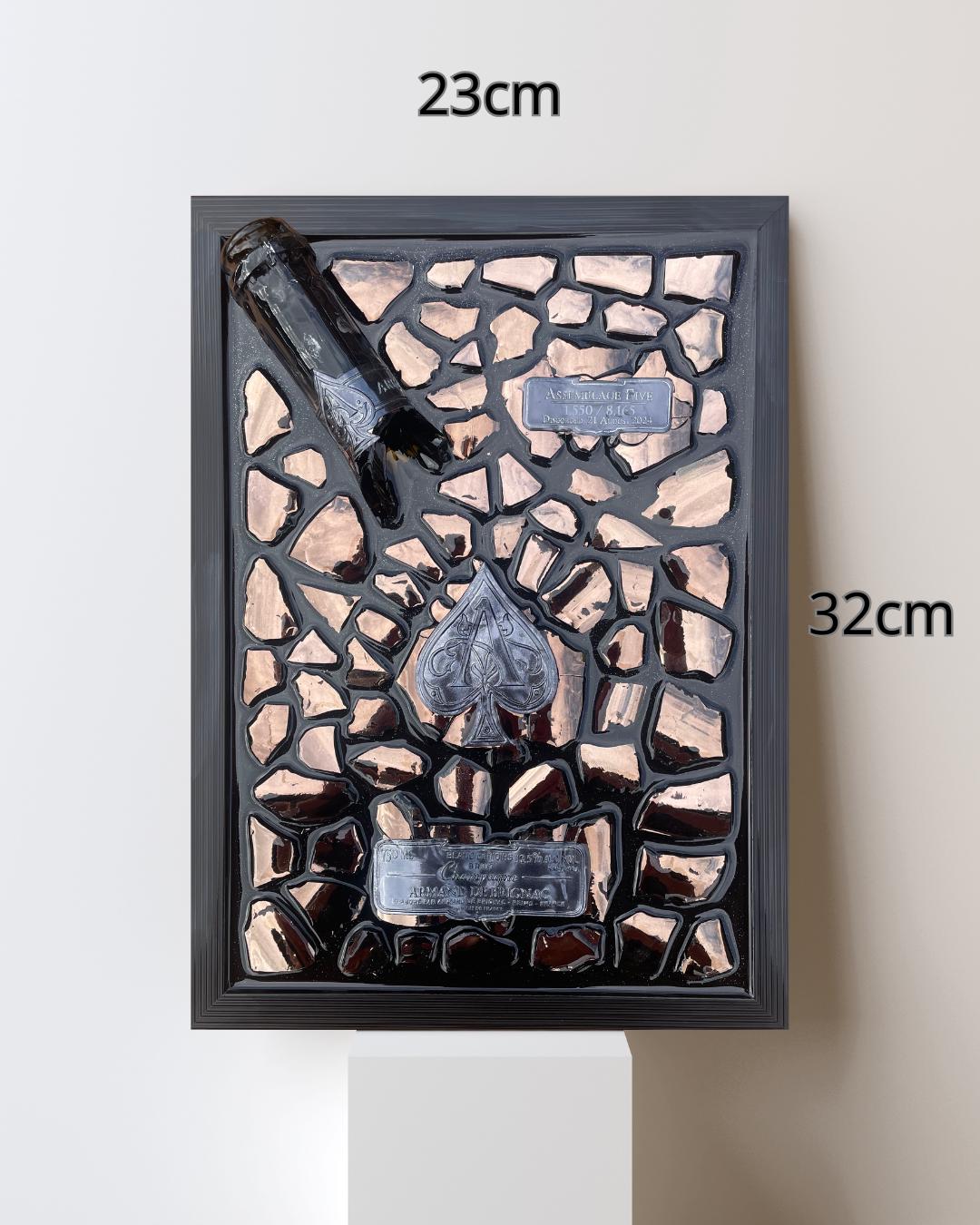 Brignac Limited Edition Broken Bottle Art Epoxy Resin Modern Wall Decor