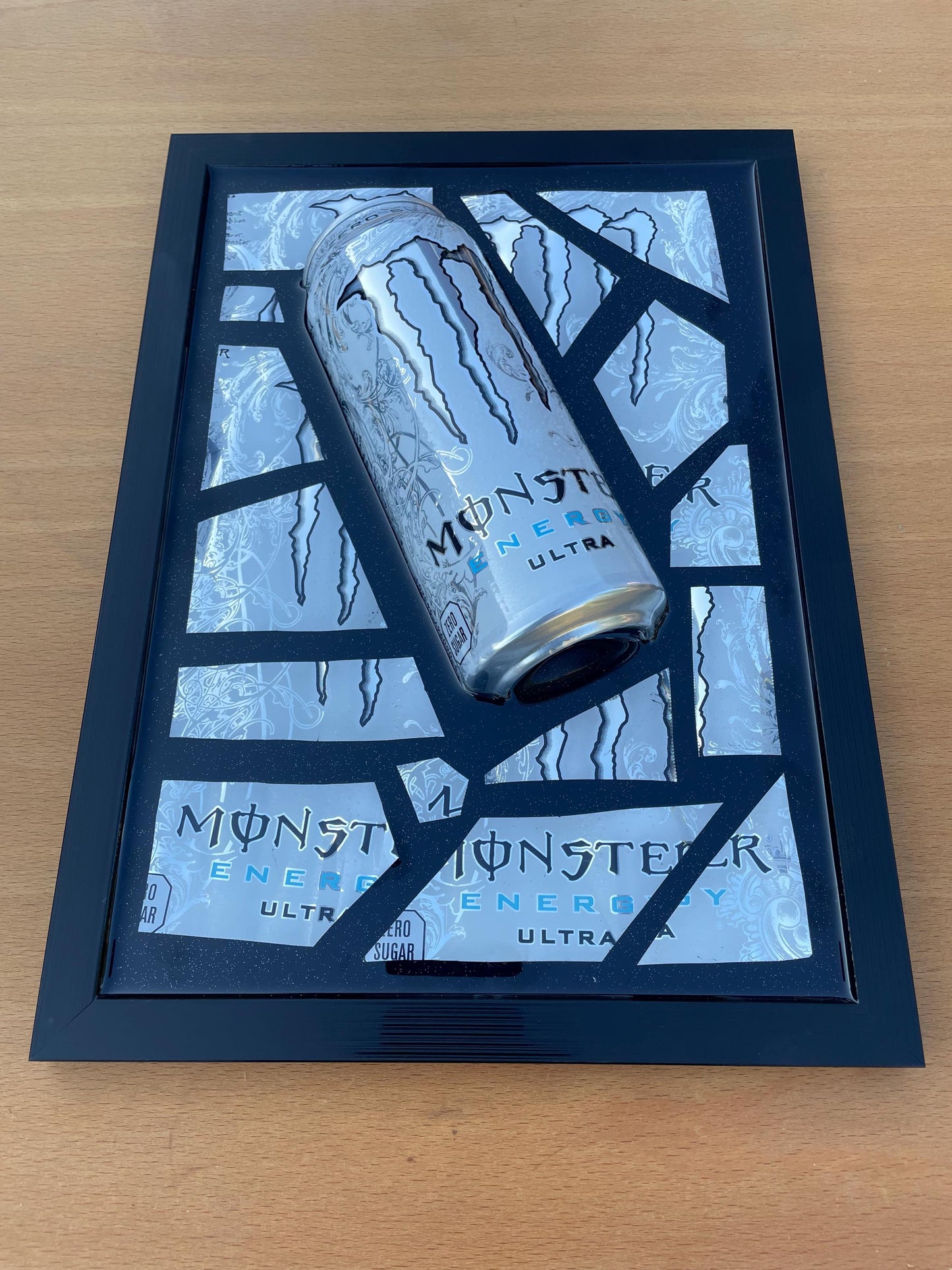 White Monster Epoxy Resin Art Gifts for Him Resin Art Broken Bottle Art Epoxy Artwork Gift