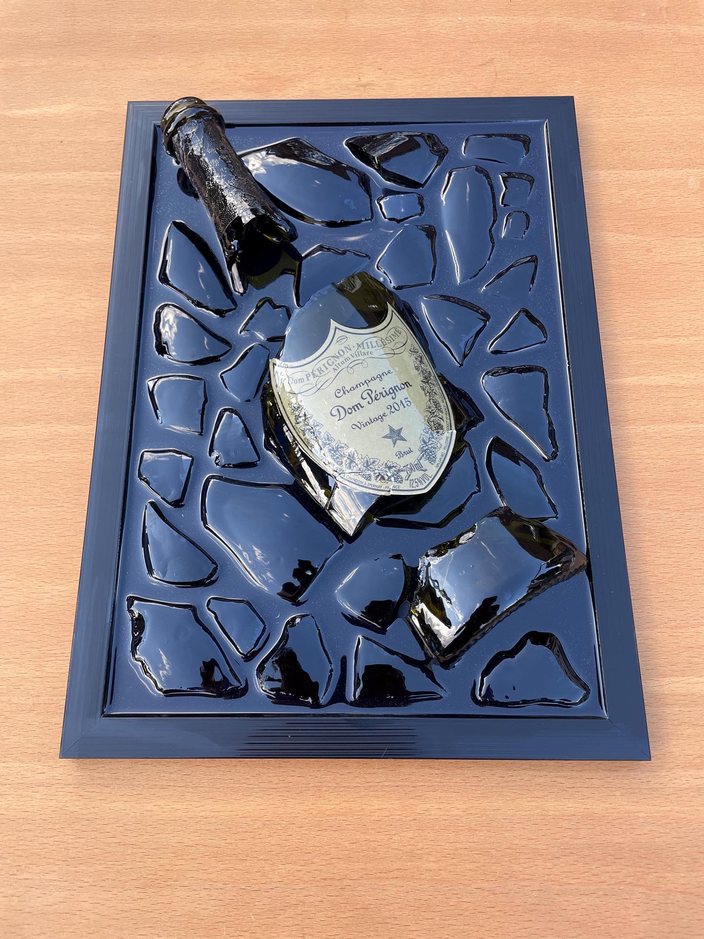 Luxury Epoxy Artwork | Champagne Art | Broken Bottle Art | Pérignon Decor | Resin Art | Gift For Him
