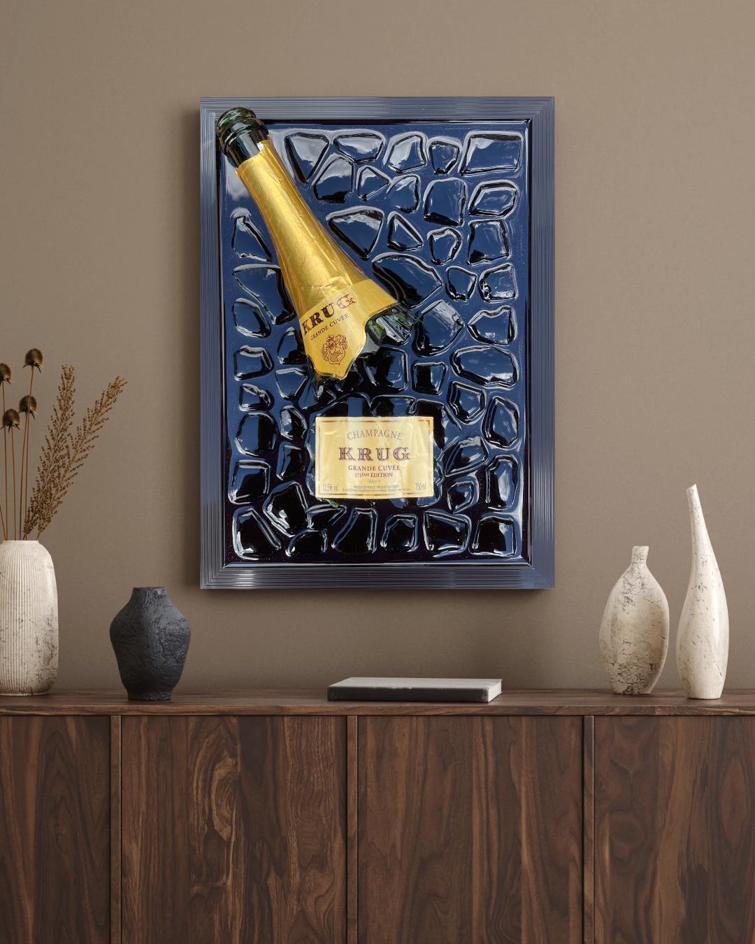Broken Bottle Art Epoxy Resin Wall Decor Unique Krug Recycled Glass Gift for Home Office Gifts For Him