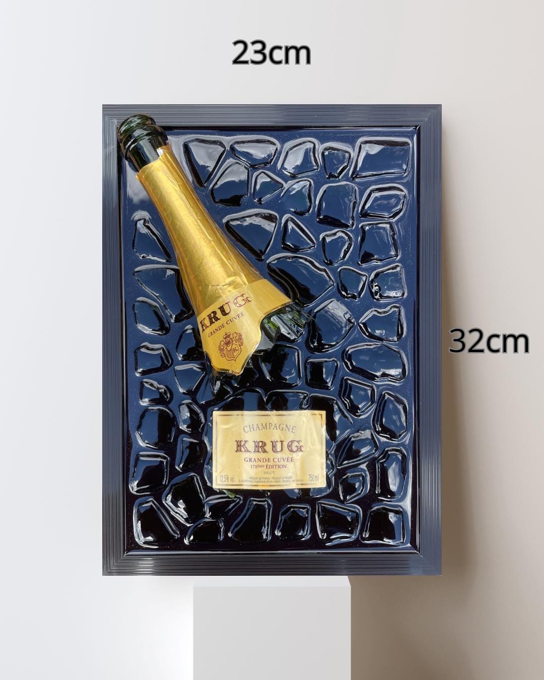 Broken Bottle Art Epoxy Resin Wall Decor Unique Krug Recycled Glass Gift for Home Office Gifts For Him