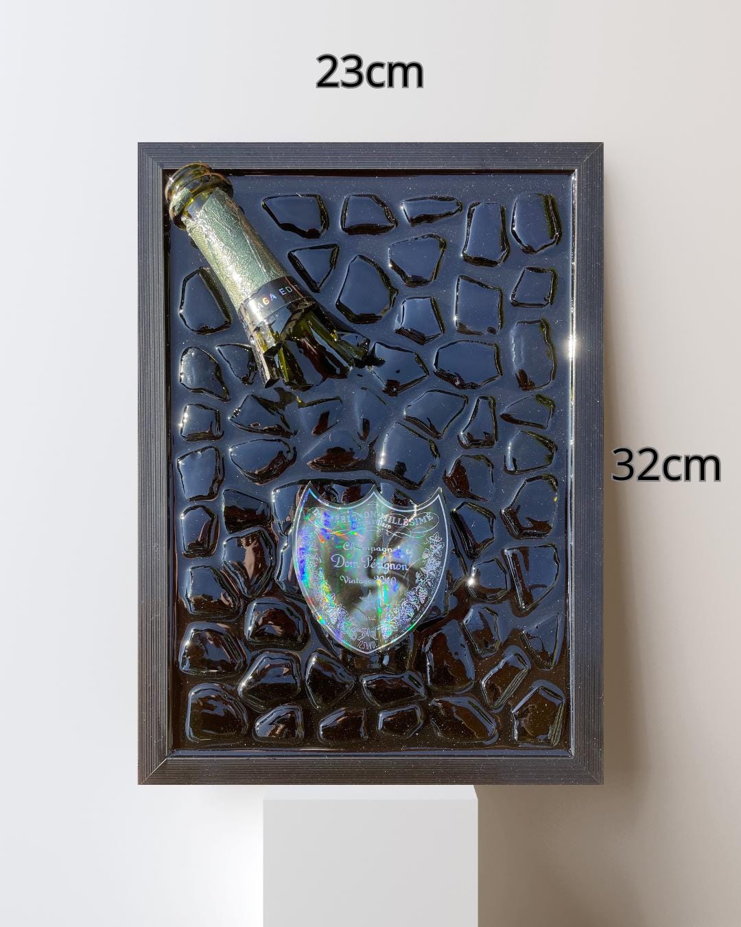 Luxury Epoxy Artwork | Broken Bottle Art | Pérignon Champagne Bottle | Lady Gaga 2010 Inspired | Gifts for Him