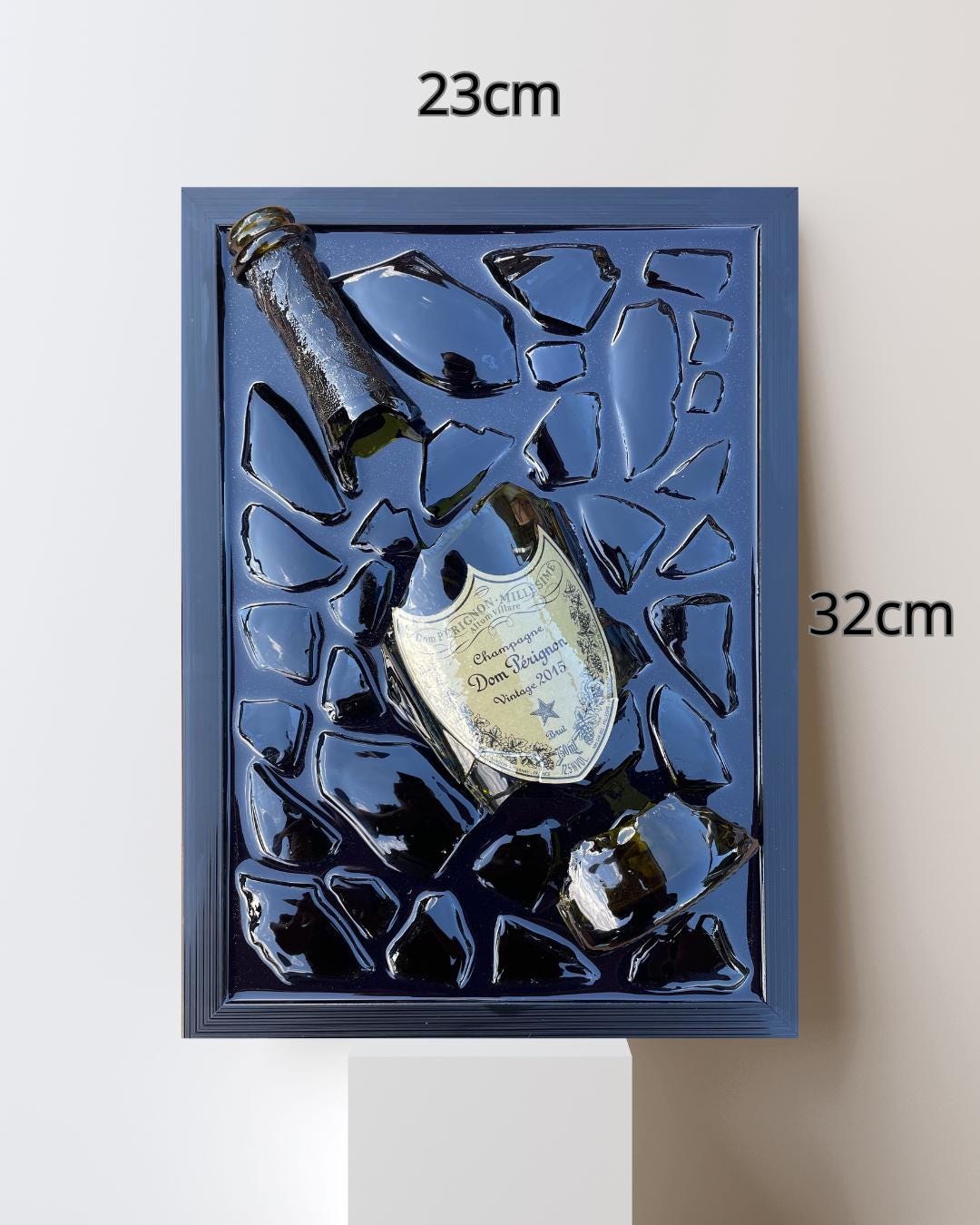 Luxury Epoxy Artwork | Champagne Art | Broken Bottle Art | Pérignon Decor | Resin Art | Gift For Him