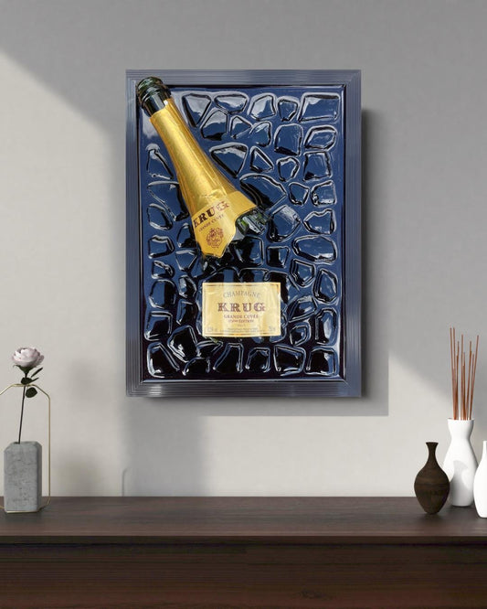 Broken Bottle Art Epoxy Resin Wall Decor Unique Krug Recycled Glass Gift for Home Office Gifts For Him
