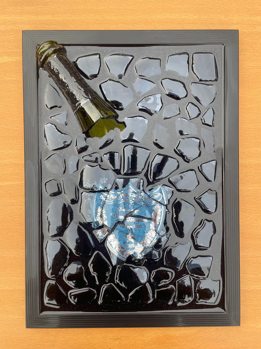 Broken Bottle Art Pérignon Blue 2002 | Andy Warhol Limited Edition | Epoxy Art | Gift for Him | Resin Art