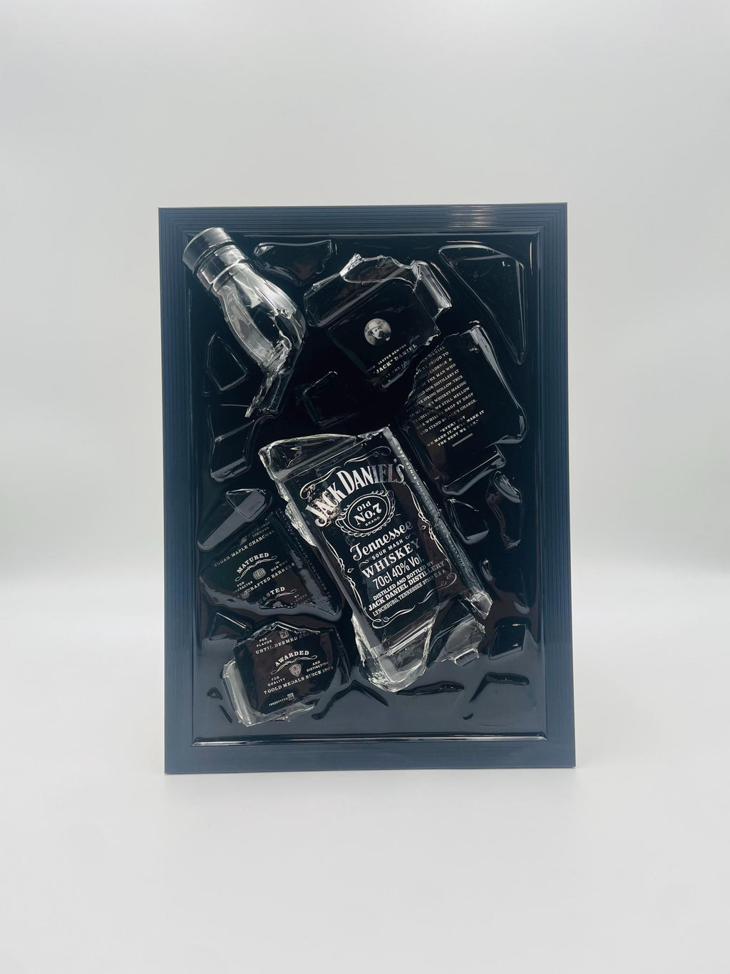 Jack Daniels Broken Bottle Art