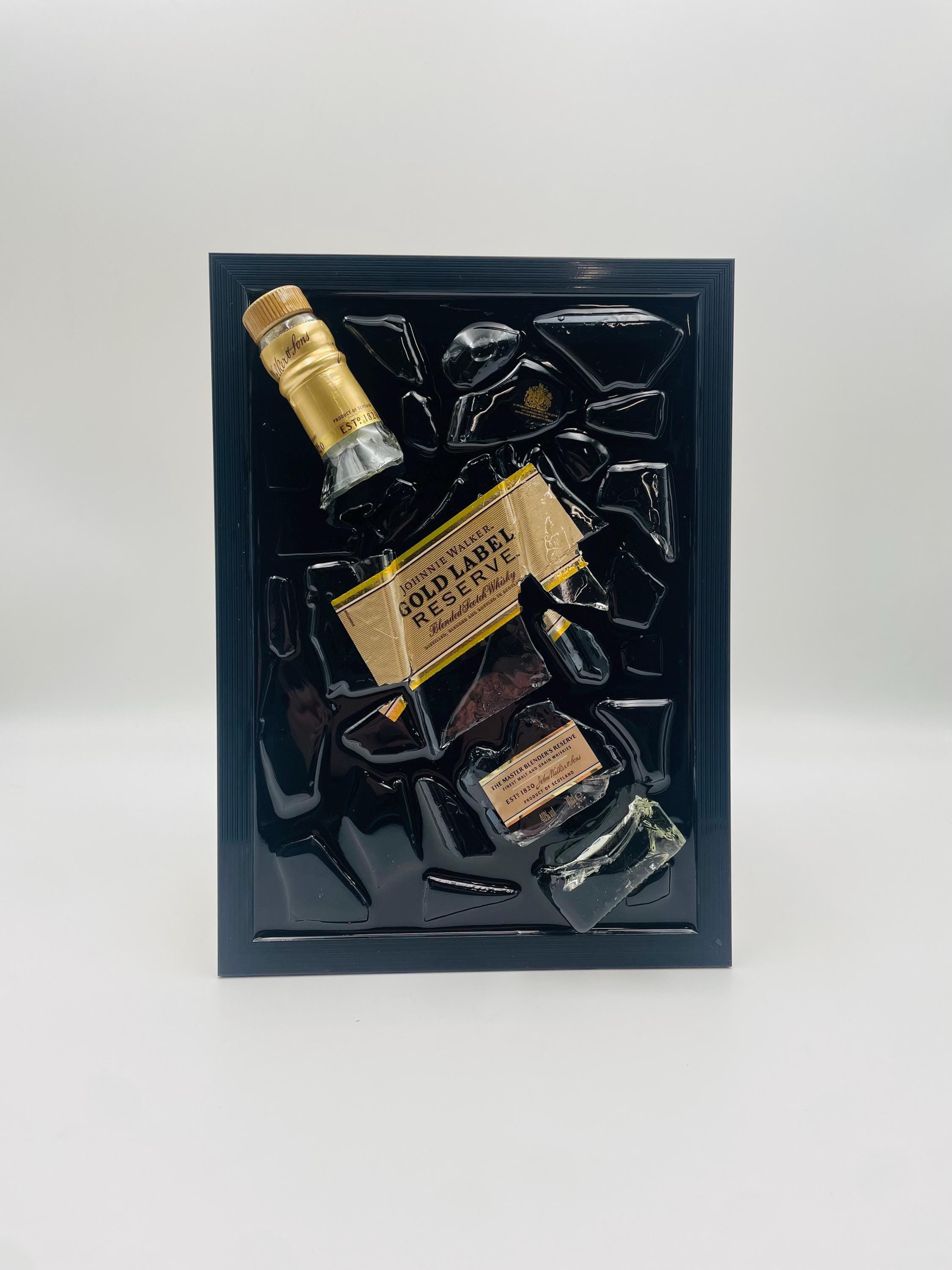 Johnnie Walker Gold Label Broken Bottle Art