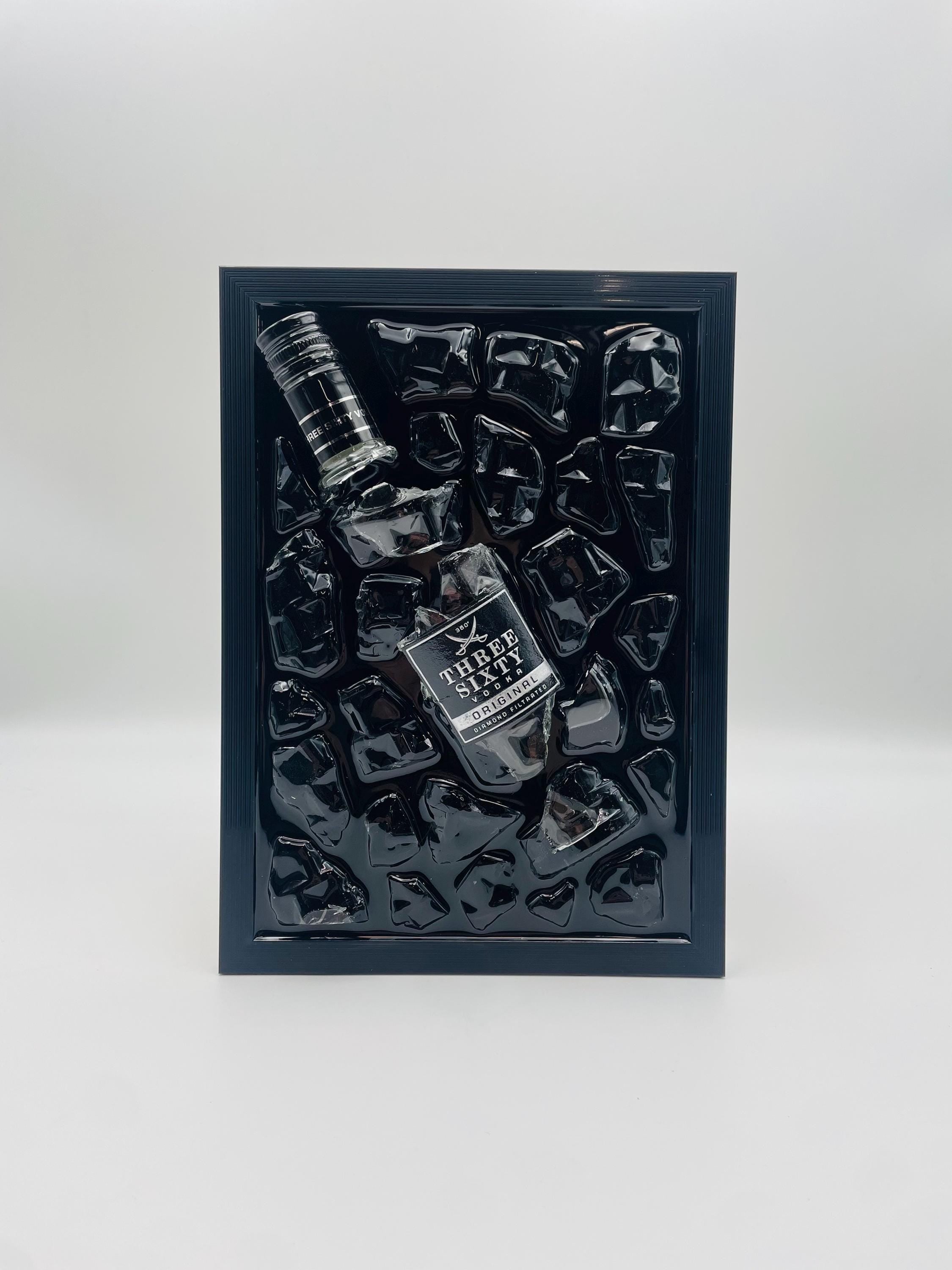 Three Sixty Vodka Broken Bottle Art