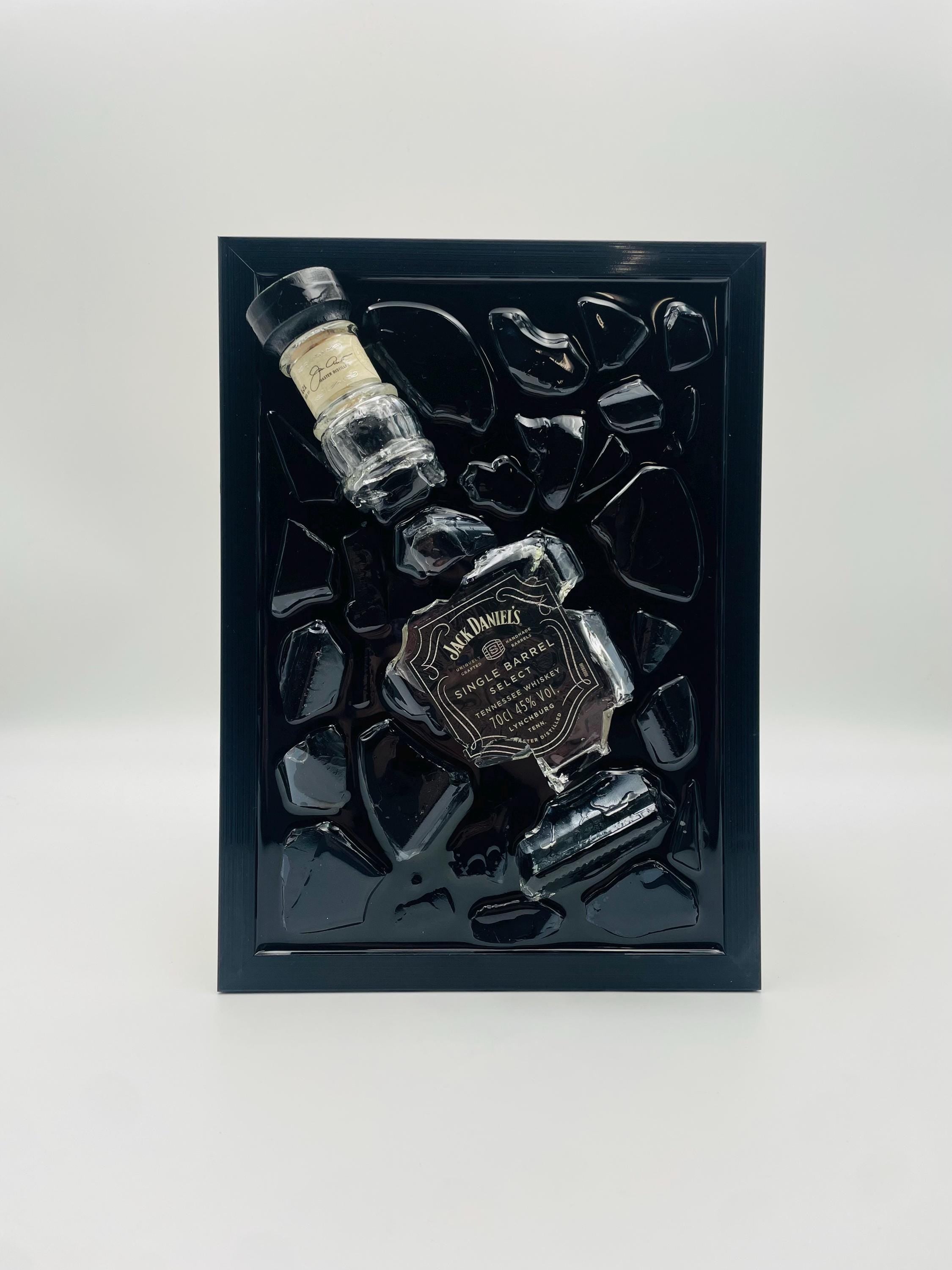 Jack Daniels Single Barrel Broken Bottle Art